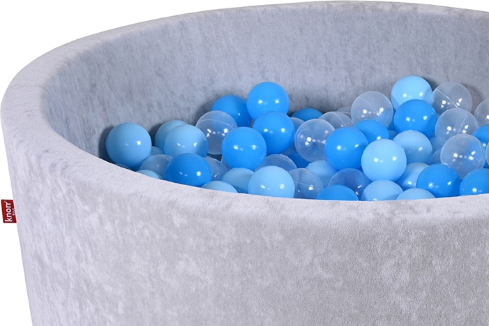 Knorrtoys® Bällebad »Soft, Grey«, mit 300 Bällen soft Blue/Blue/transparent; Made in Europe