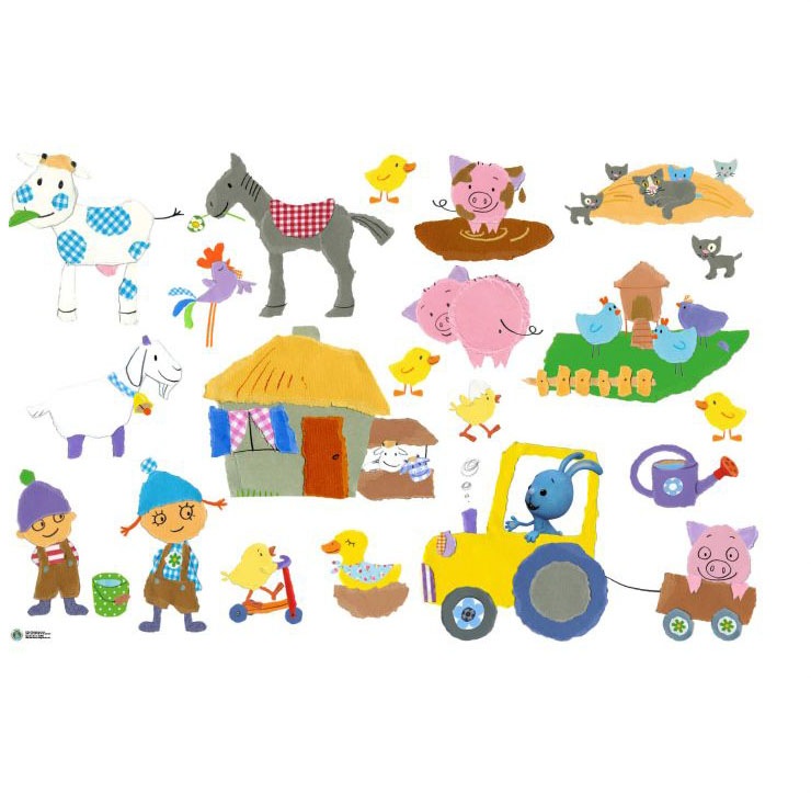 Image of Wall-Art Wandtattoo »Bauernhof Tiere KiKANiNCHEN«, (1 St.) bei Ackermann Versand Schweiz