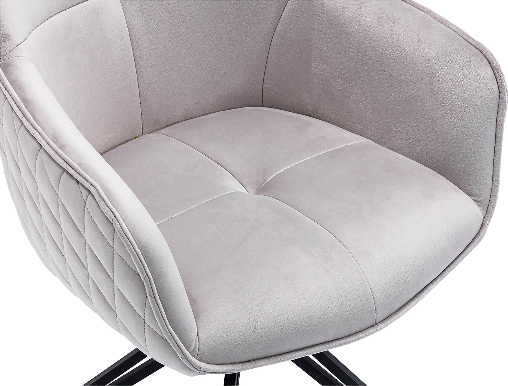 SalesFever Armlehnstuhl, Samtoptik, mit Drehfunktion 360° jetzt kaufen
