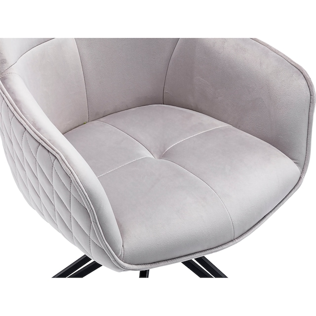 SalesFever Armlehnstuhl, Samtoptik, mit 360° Drehfunktion jetzt kaufen