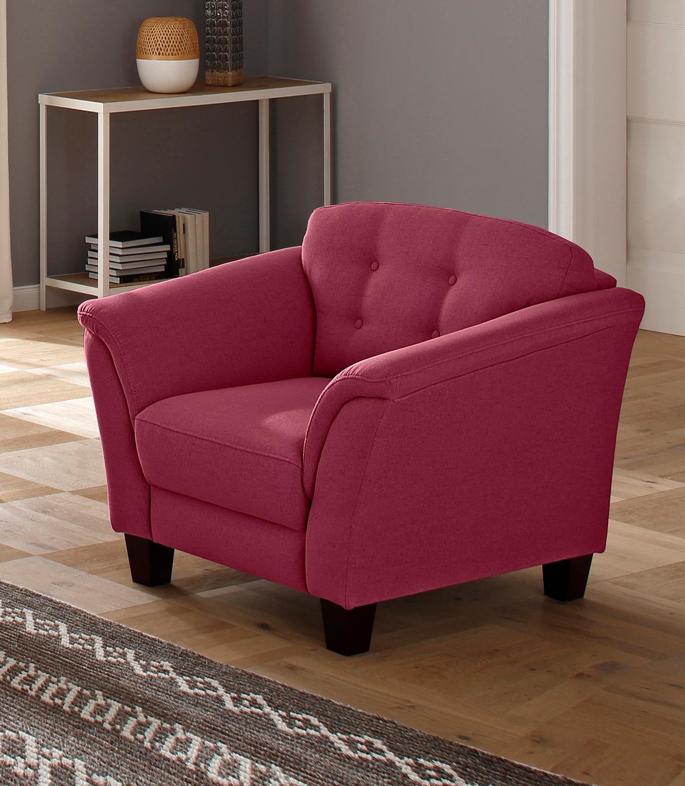 Image of Home affaire Sessel »Lillesand«, mit Federkern, Knopfheftung im Rücken, Füsse Buche bei Ackermann Versand Schweiz