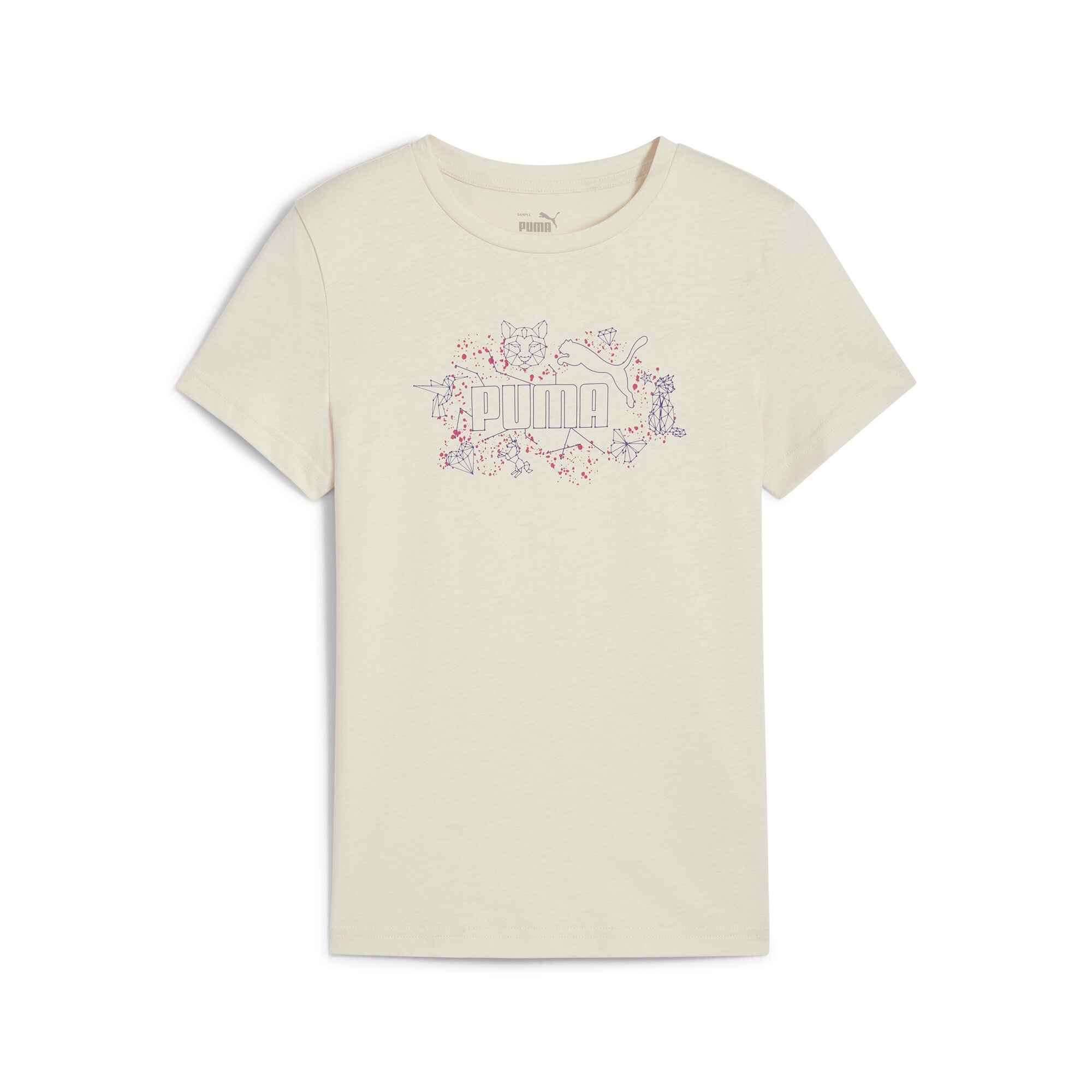 Image of PUMA T-Shirt "ESS+ STARRY SAFARI TEE G" Regular Fit, Kurzarm, sportlicher Stil, für Jugendliche