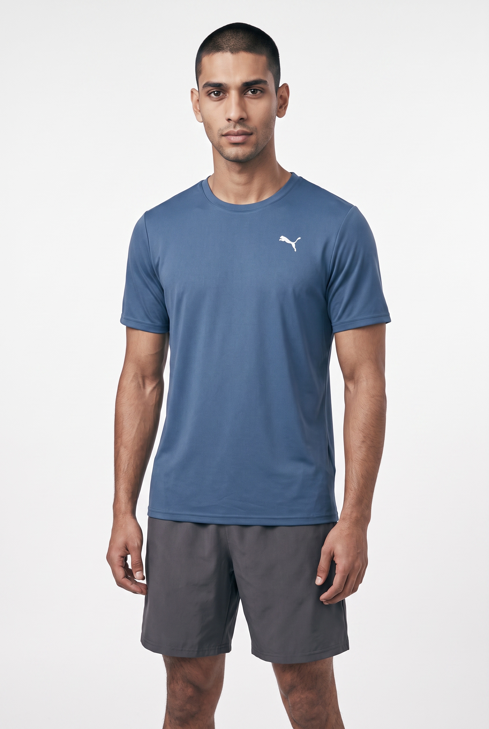 PUMA T-shirt d'entraînement »M TAD ESSENTIALS SOLID CAT TEE LC SMALL CAT« coupe ergonomique, manches courtes, t-shirt d'entraînement