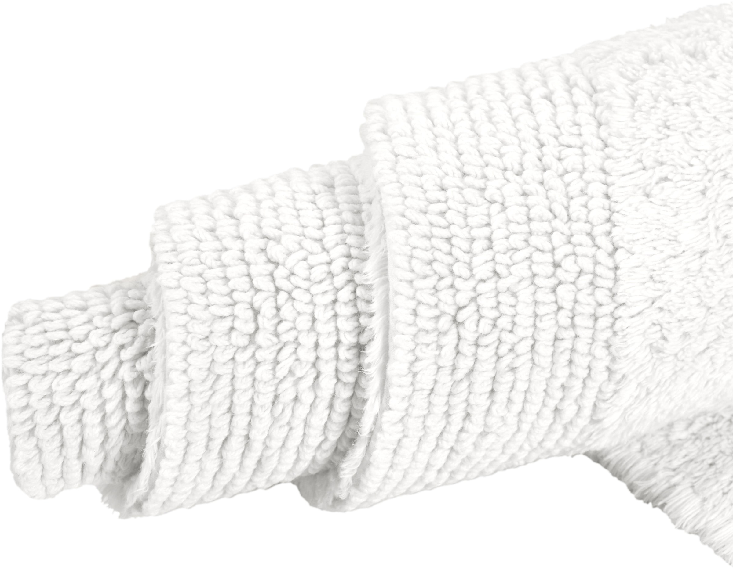 my home Badematte »Kapra, Badvorleger, Badezimmer Teppich« Höhe 14 mm beidseitig nutzbar | fussbodenheizungsgeeignet | strapazierfähig mit Bordüre, Badteppich, Badematte, Baumwolle