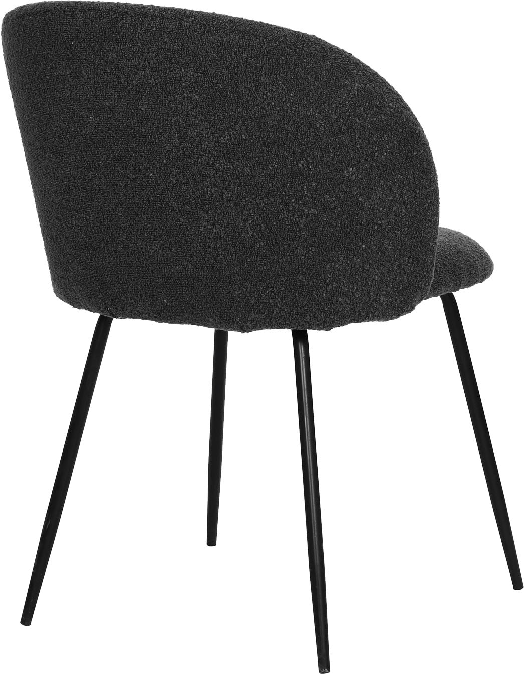 SIT Chaise à 4 pieds »Verona 2er-Set Esszimmerstühle mit Strukturstoff & Metallgestell« (Ensemble) 2 cuisTissu structuré Öko-Tex & dossier ergonomiquement arrondi