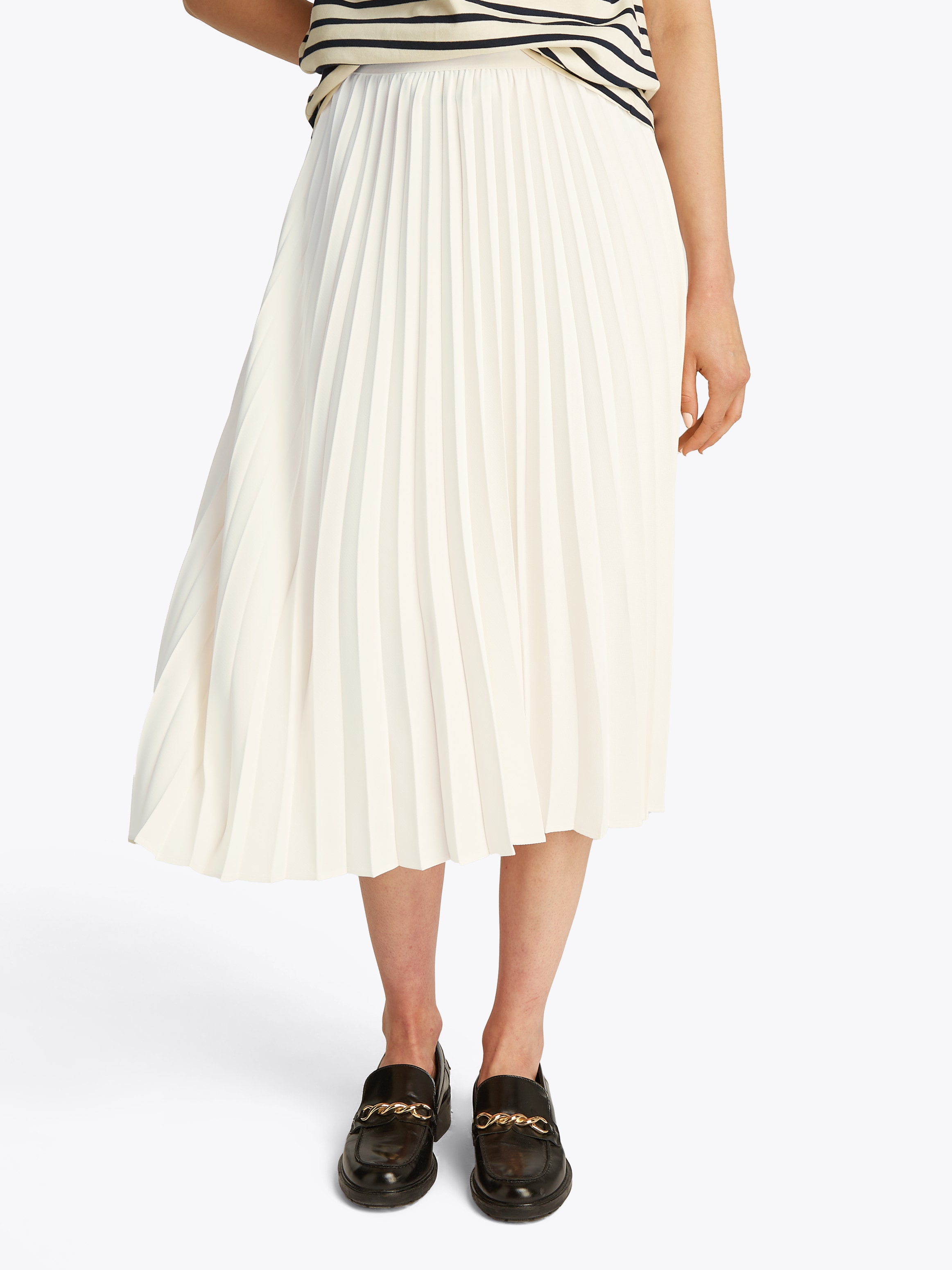 TOMMY HILFIGER Plisseerock »FLUID PLEATED PULL ON MIDI SKIRT«, mit rundum Falten