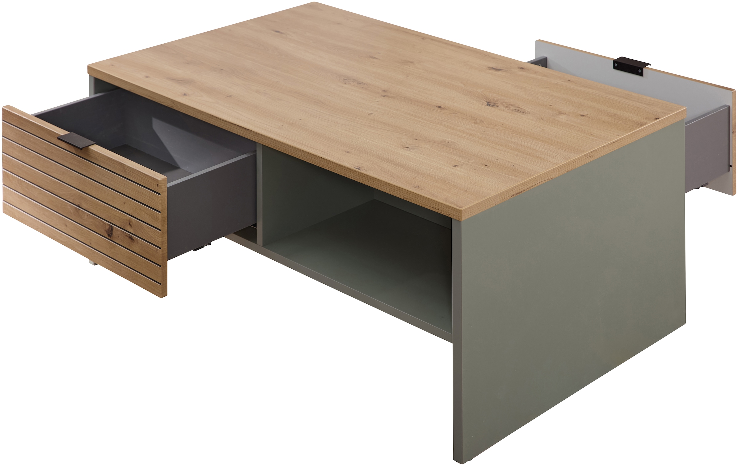Innostyle Table basse »INA Couchtisch, 110 x 44 x 65 cm (B/H/T)« 1 cuis tlg. 2 tiroirs, 2 compartiments ouverts
