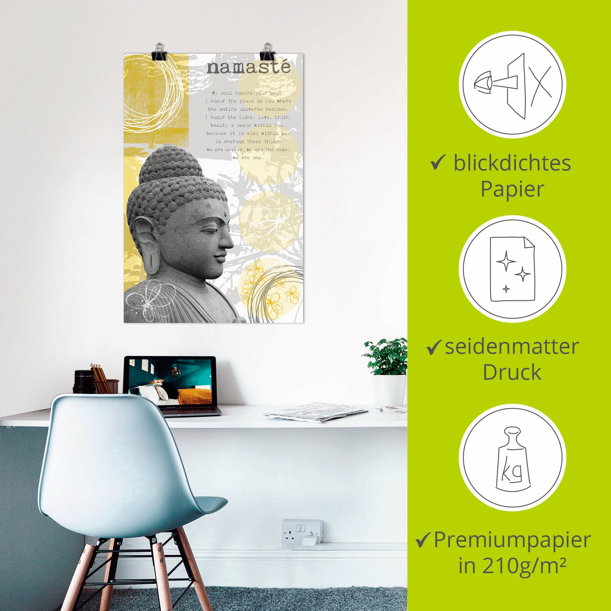 Artland Wandbild »Buddha I«, Religion, (1 St.), als Alubild, Outdoorbild, Poster in verschied. Grössen