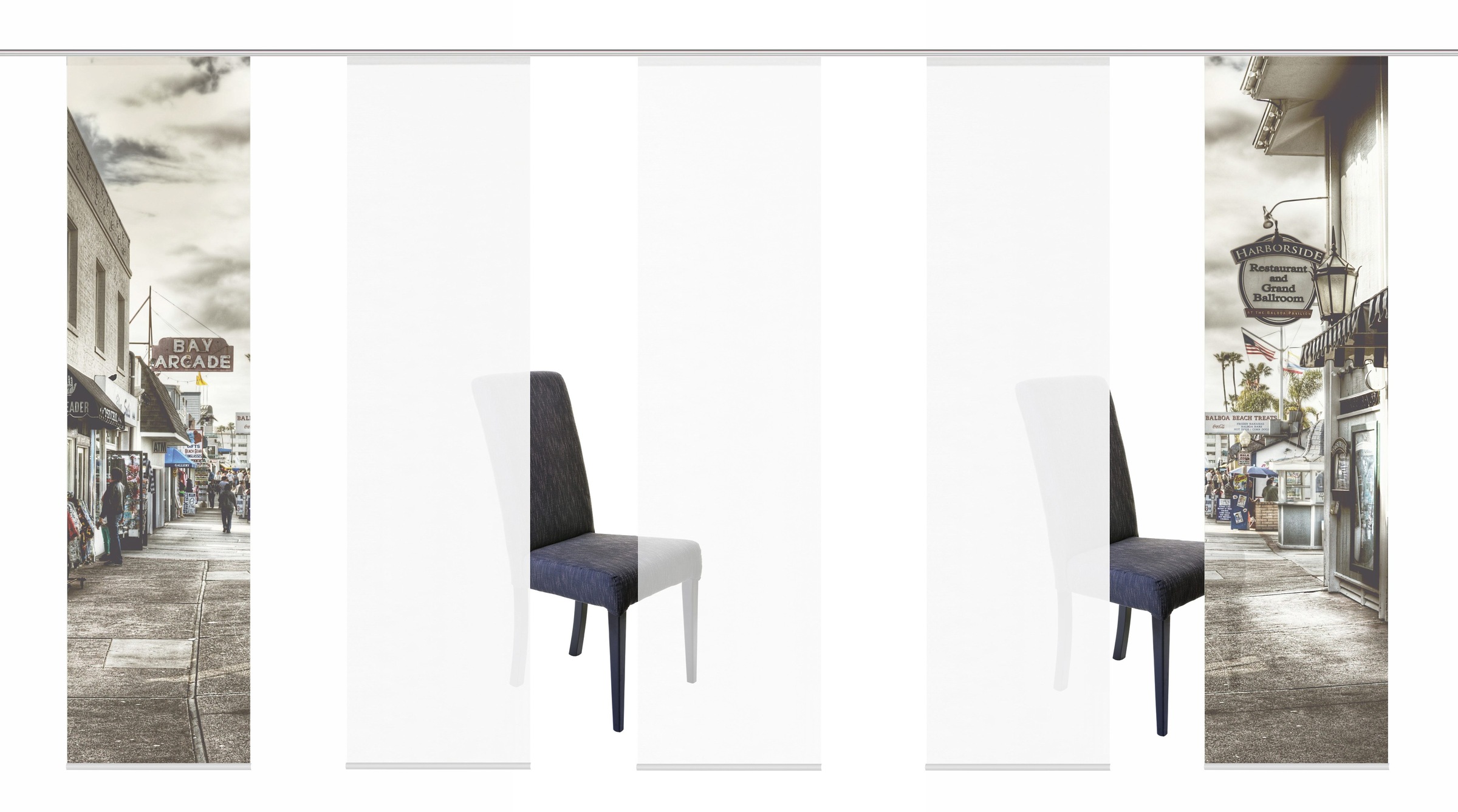 Image of HOME WOHNIDEEN Schiebegardine »BALLROOM«, (5 St.), HxB: 245x60, inkl. Befestigungszubehör bei Ackermann Versand Schweiz