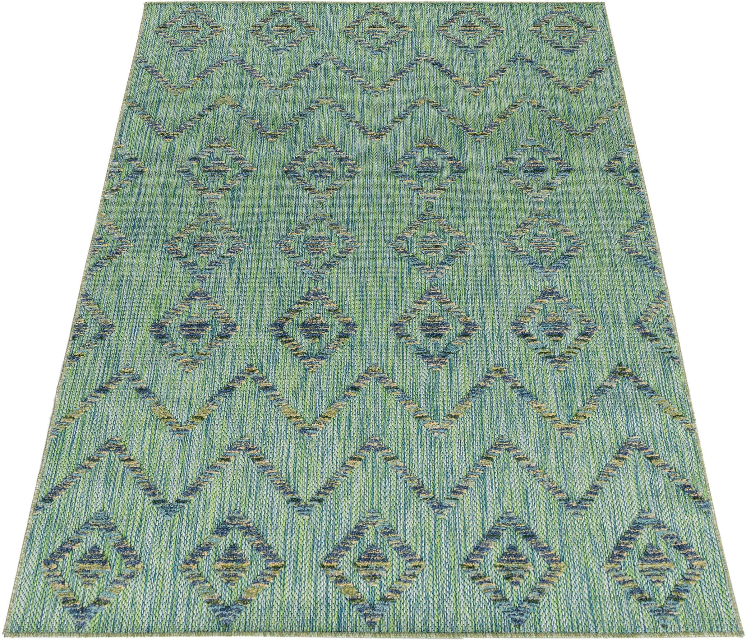 Ayyildiz Teppiche Teppich »BAHAMA 5152,AYYILDIZ TEPPICHE,BAHA«, rechteckig, Flachflor mit Hoch-Tief-Struktur, In-und Outdoor geeignet