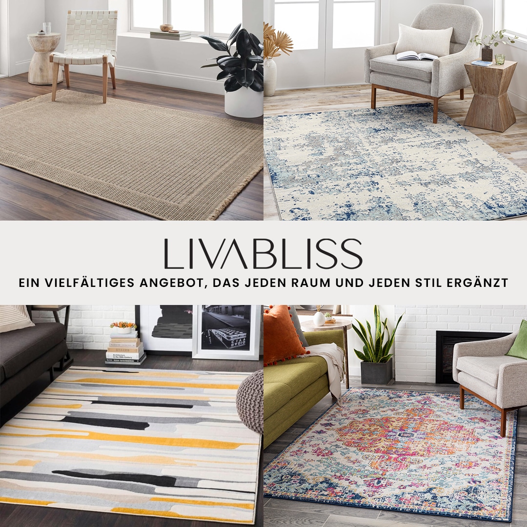 Livabliss Teppich »SYRACUSA«, rechteckig, 12 mm Höhe, Kurzflor Orientteppich, Wohnzimmer, Schlafzimmer, Orange