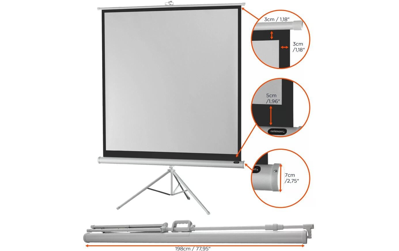 Celexon Stativleinwand »Eco 184x184 cm«