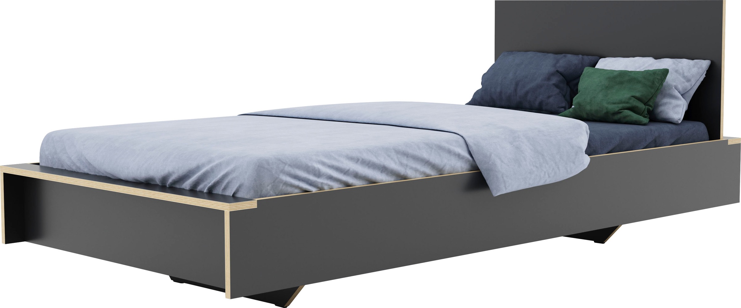 Image of Müller SMALL LIVING Einzelbett »FLAI«, mit Kopfteil, klassische Höhe 34 cm bei Ackermann Versand Schweiz