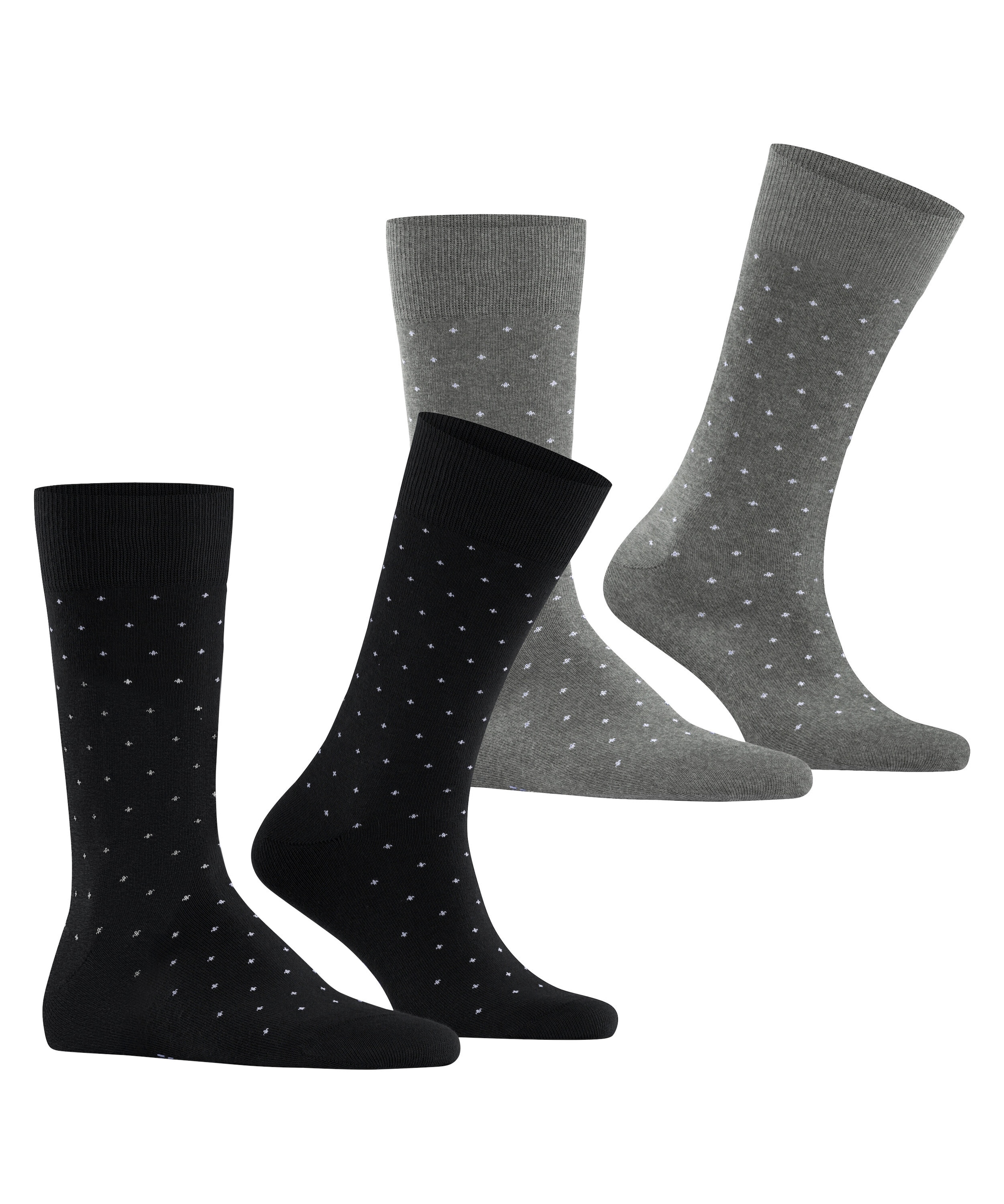 Esprit Socken »Fine Dot« 2 Paar,  gepunktet, geripptes Bündchen, Baumwoll-Mix
