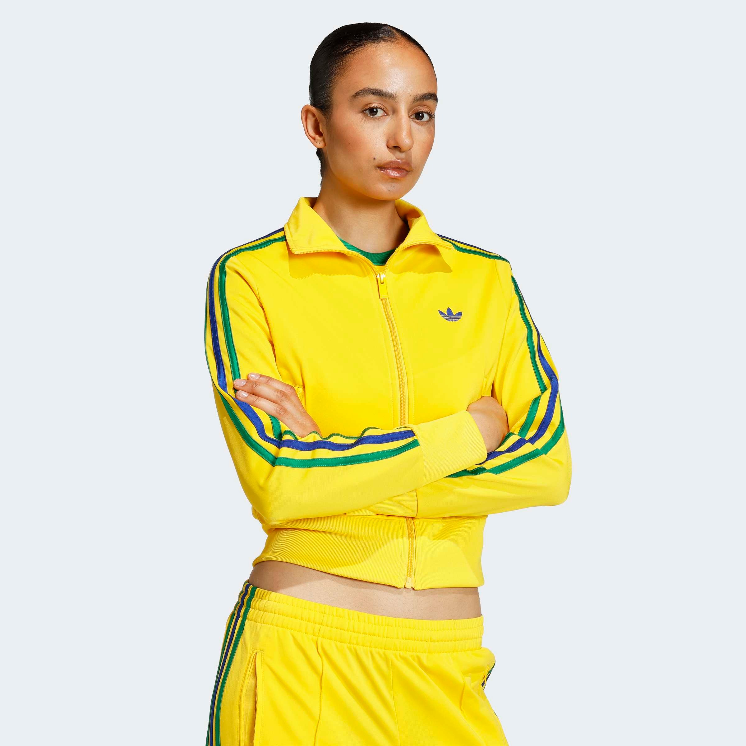 Adidas Originals Firebird Classic Track Jacket Yellow Green Collegiate Royal S Women 8