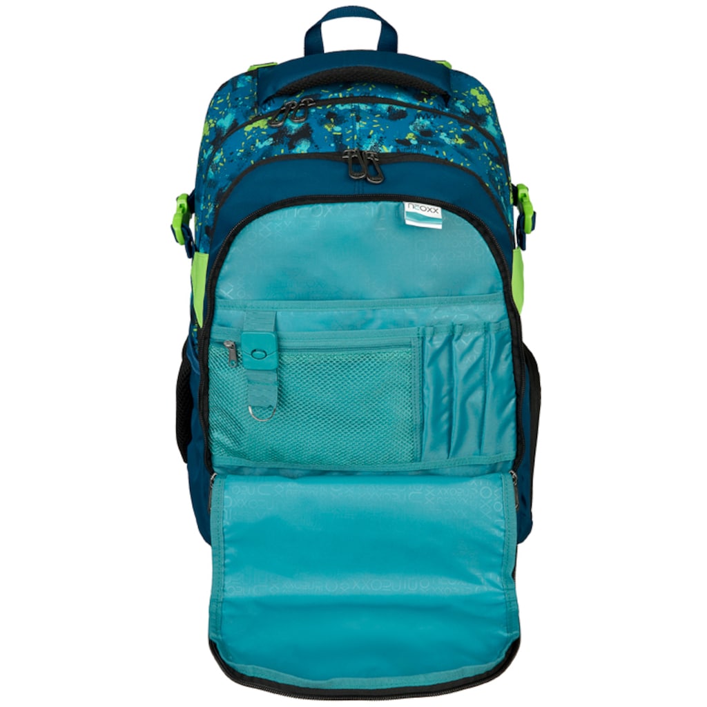 neoxx Schulrucksack »Active, Petrol Extreme«, reflektierende Details