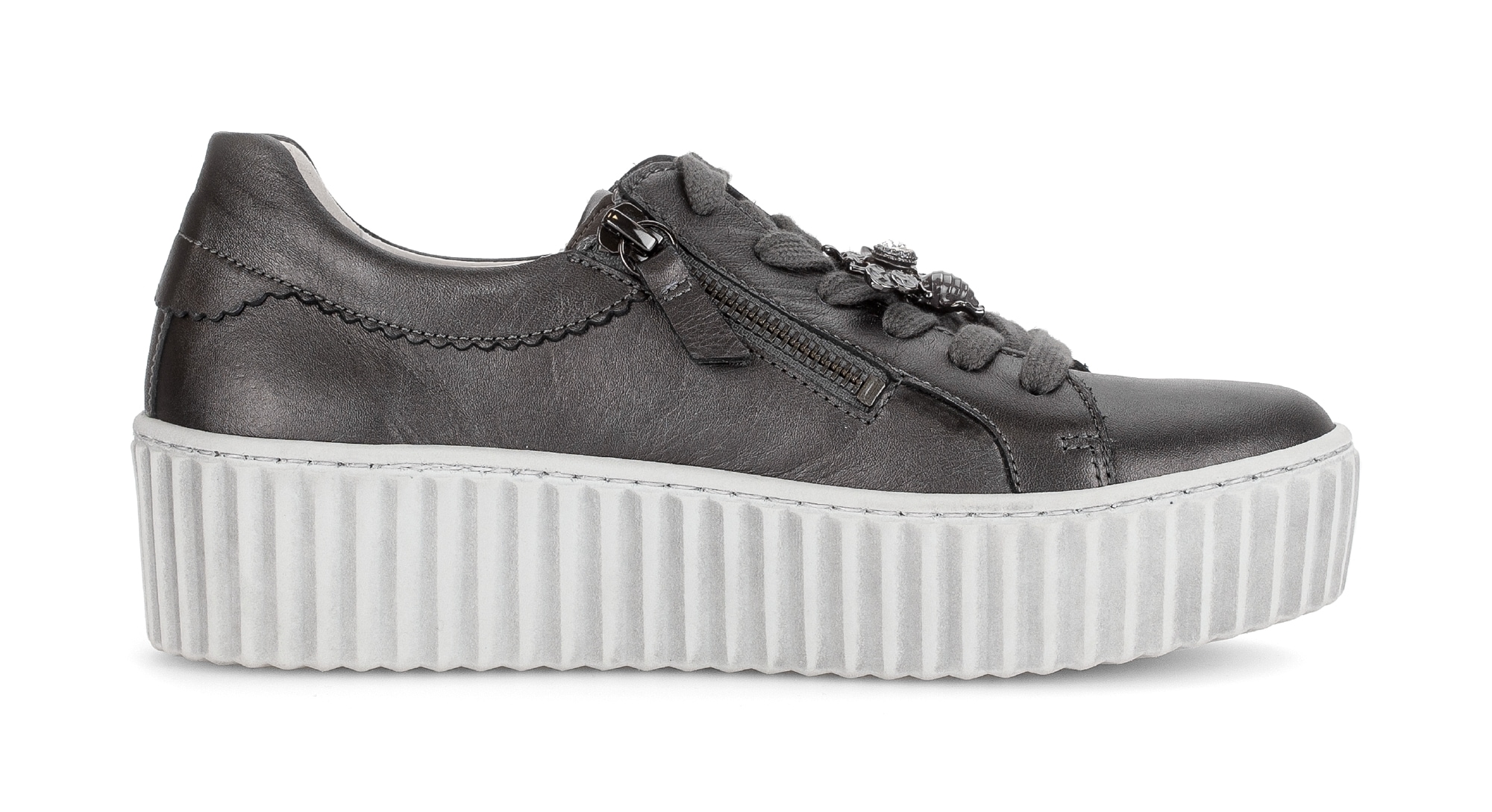 Gabor Plateausneaker  , Freizeitschuh, Halbschuh, Schürer in runder Form