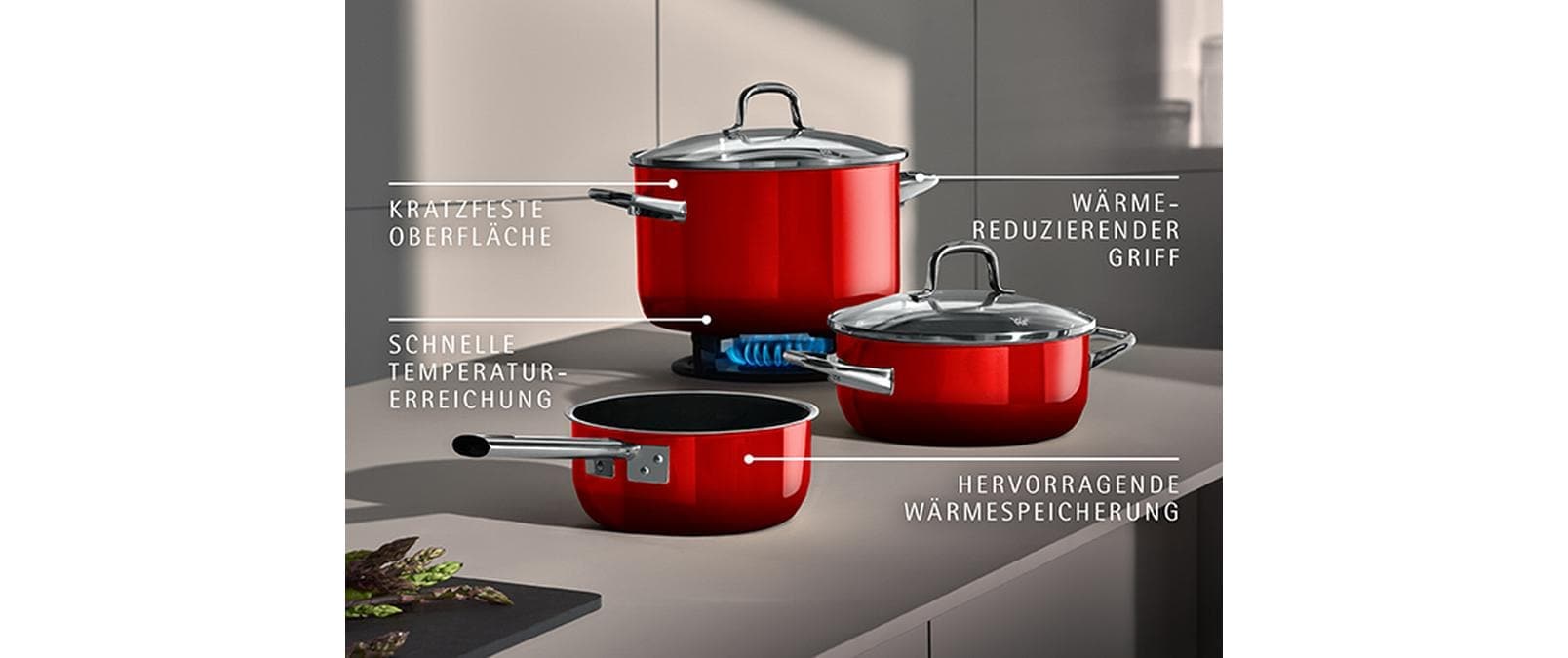 WMF Set de casseroles »Fusiontec Essential Pro« Set, 7 tlg.