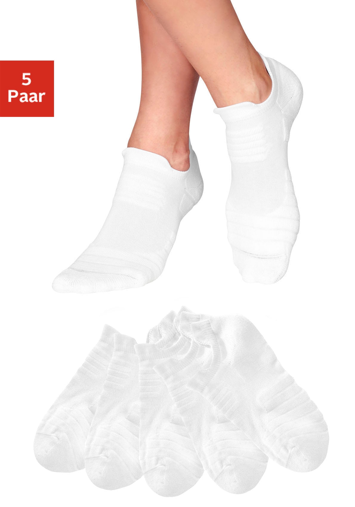 LASCANA ACTIVE Sneakersocken, (Set, 5 mit prix bon Frottee Commander un Details Paar), à