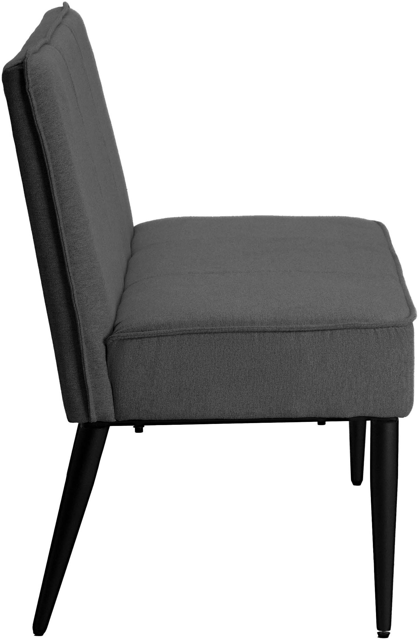 GOODproduct Polsterbank »Lenzrose,« Esszimmerbank, Bank,,  mit Taschenfederkern, schwarzes Metallgestell, Breite 142 cm