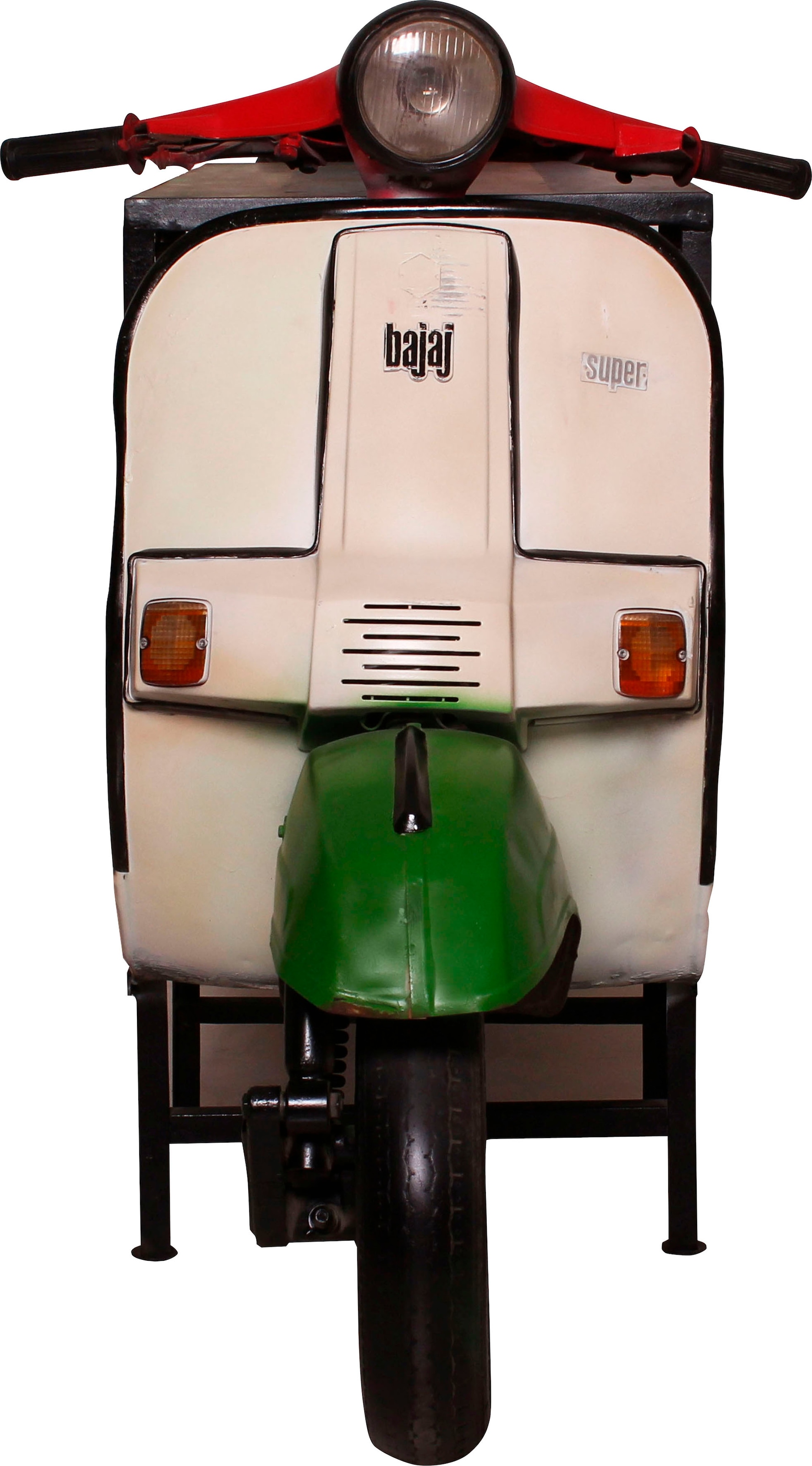 SIT Bartisch »Italien aus recyceltem Roller mit Flaschenablage« Original Rollerfront mit Halter für 6 Flaschen und Gläser