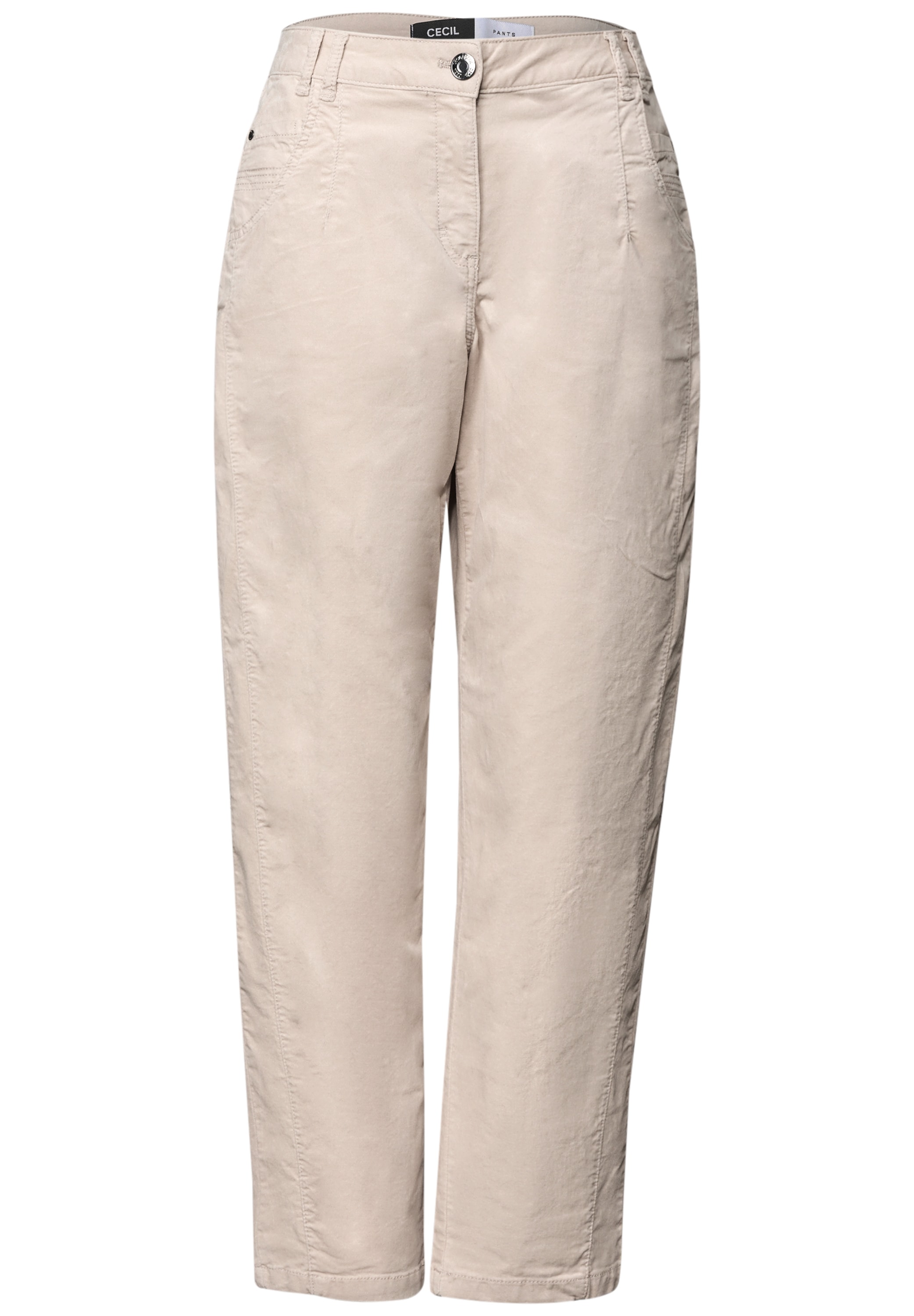 Cecil Pantalon en tissu »Style Scarlett«  Mid Waist Barrel Leg Hose im Casual Fit / Stretch