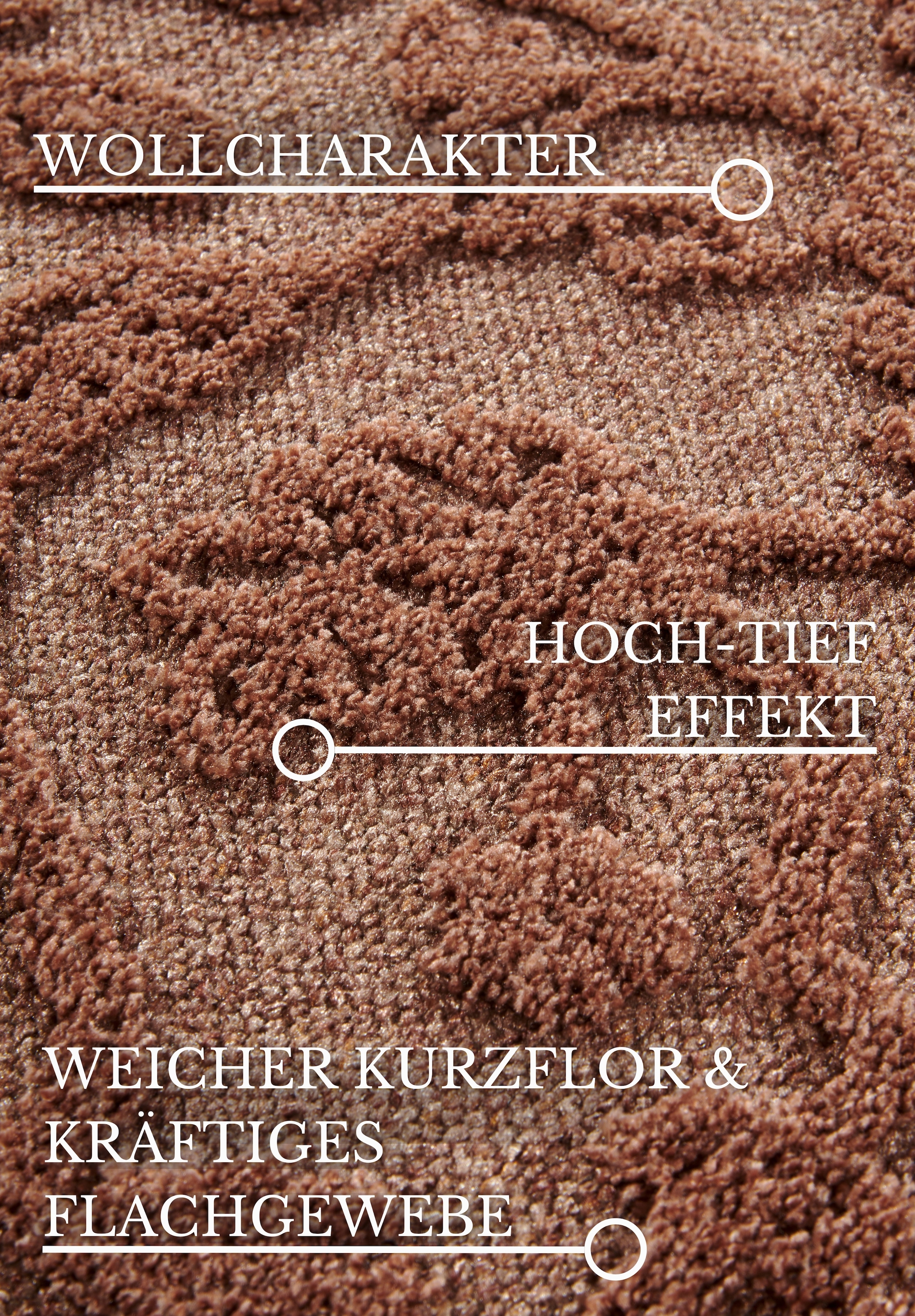 Villeroy & Boch Teppich »Ambroise«, rechteckig, 5,5 mm Höhe, Wohnzimmer, Schlafzimmer, Modern, Hoch-Tief Effekt, Flur