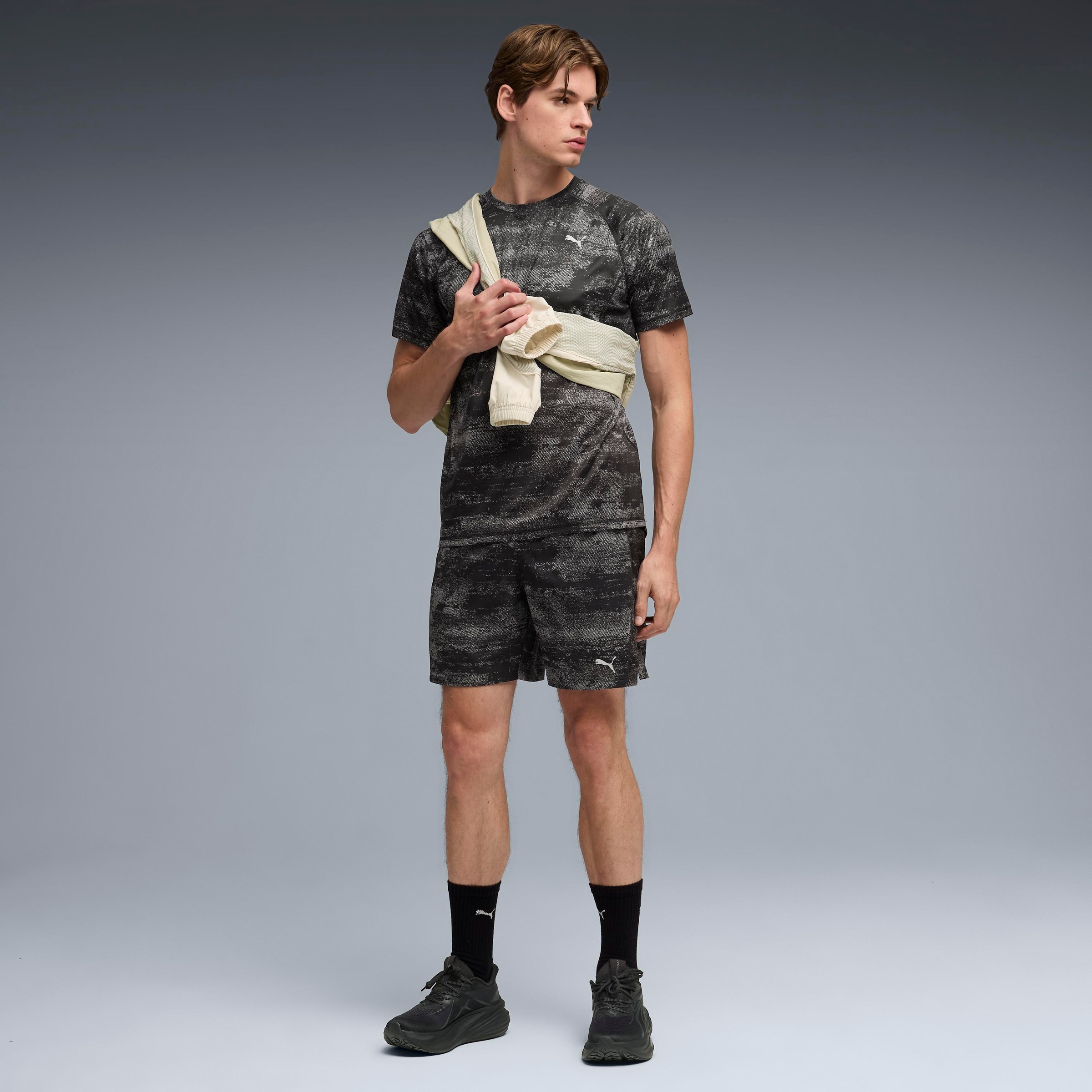 PUMA T-shirt de course »M RUN VELOCITY AOP TEE« coupe slim fit, manches courtes, pour entraînement, avec application imprimée