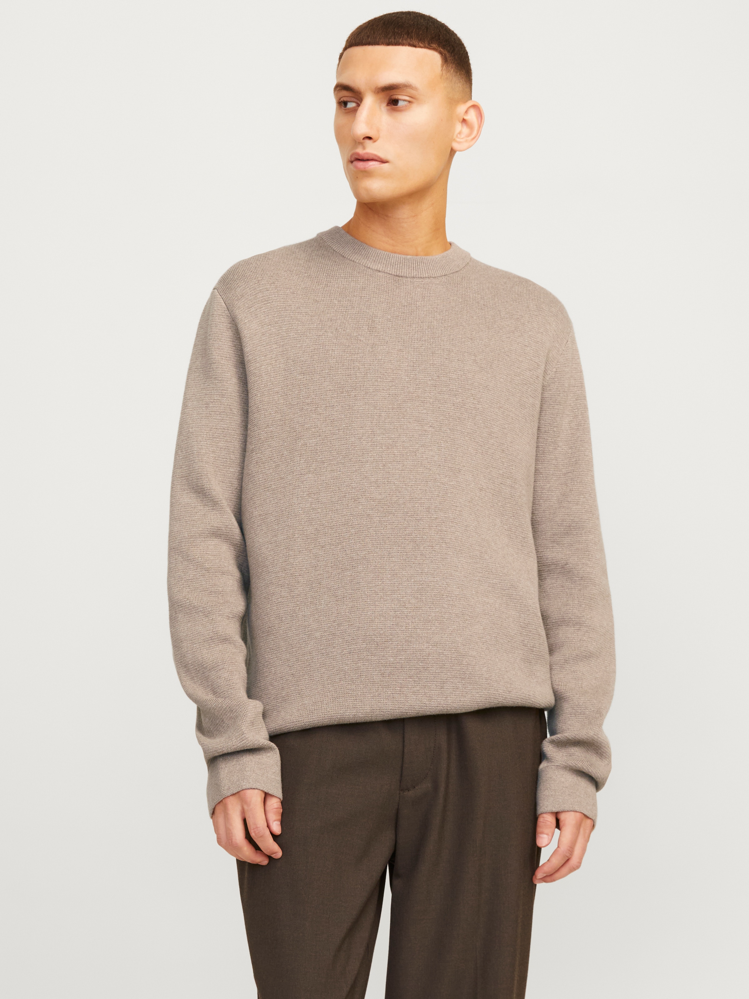 Image of Jack & Jones Rundhalspullover "JPRBLAMILANO STITCH KNIT CREW NECK SN" Baumwolle, relaxed fit