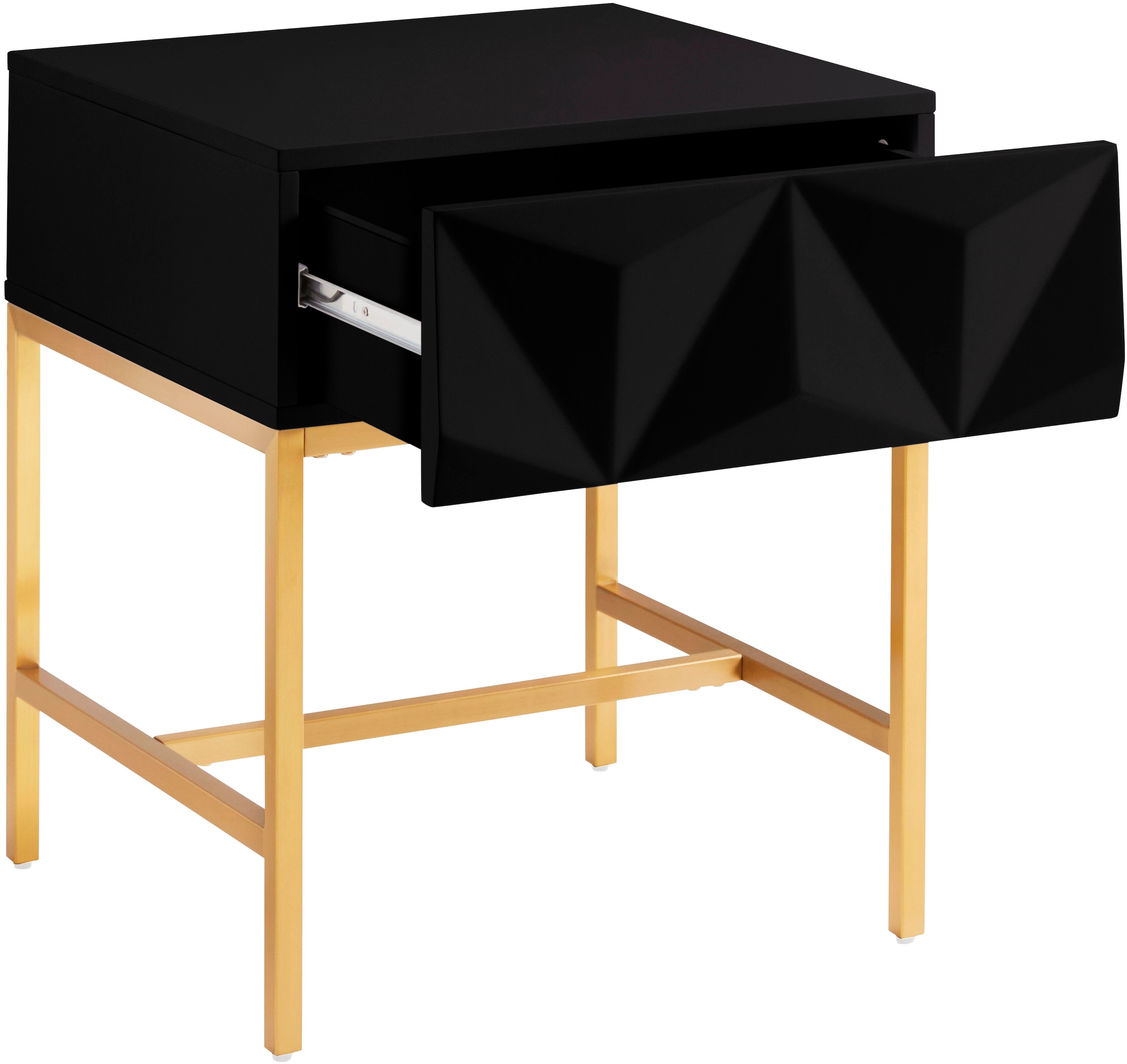 Leonique Beistelltisch »Minfi, TOPSELLER!, OTTOs Choice«, Schublade mit 3D-Front, auch als Nachttisch geeignet, Breite 50 cm