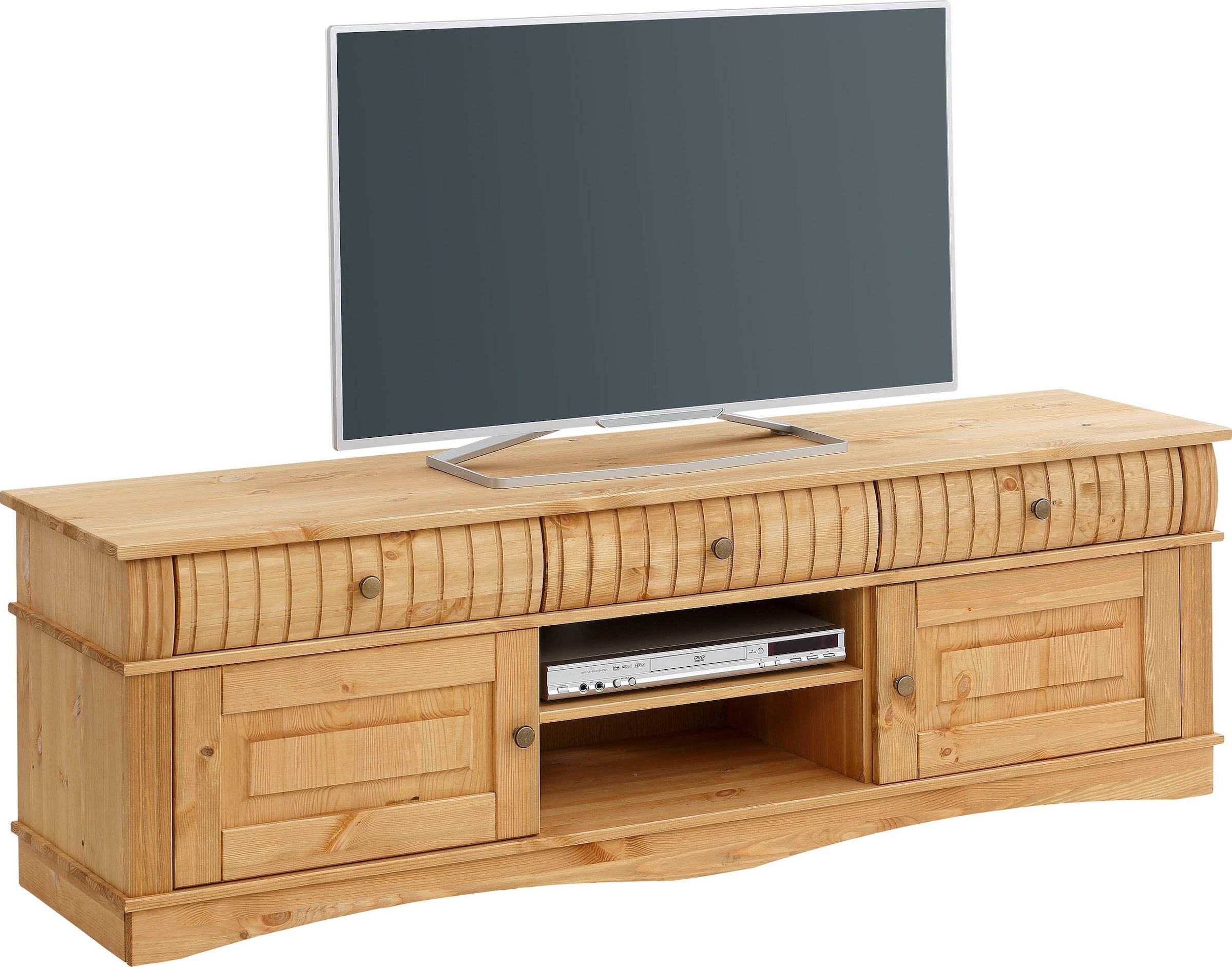 Home affaire Wohnwand »Teresa«, (Set, 3 St.), bestehend aus 1 Vitrine klein, 1 Vitrine gross, 1 Lowboard