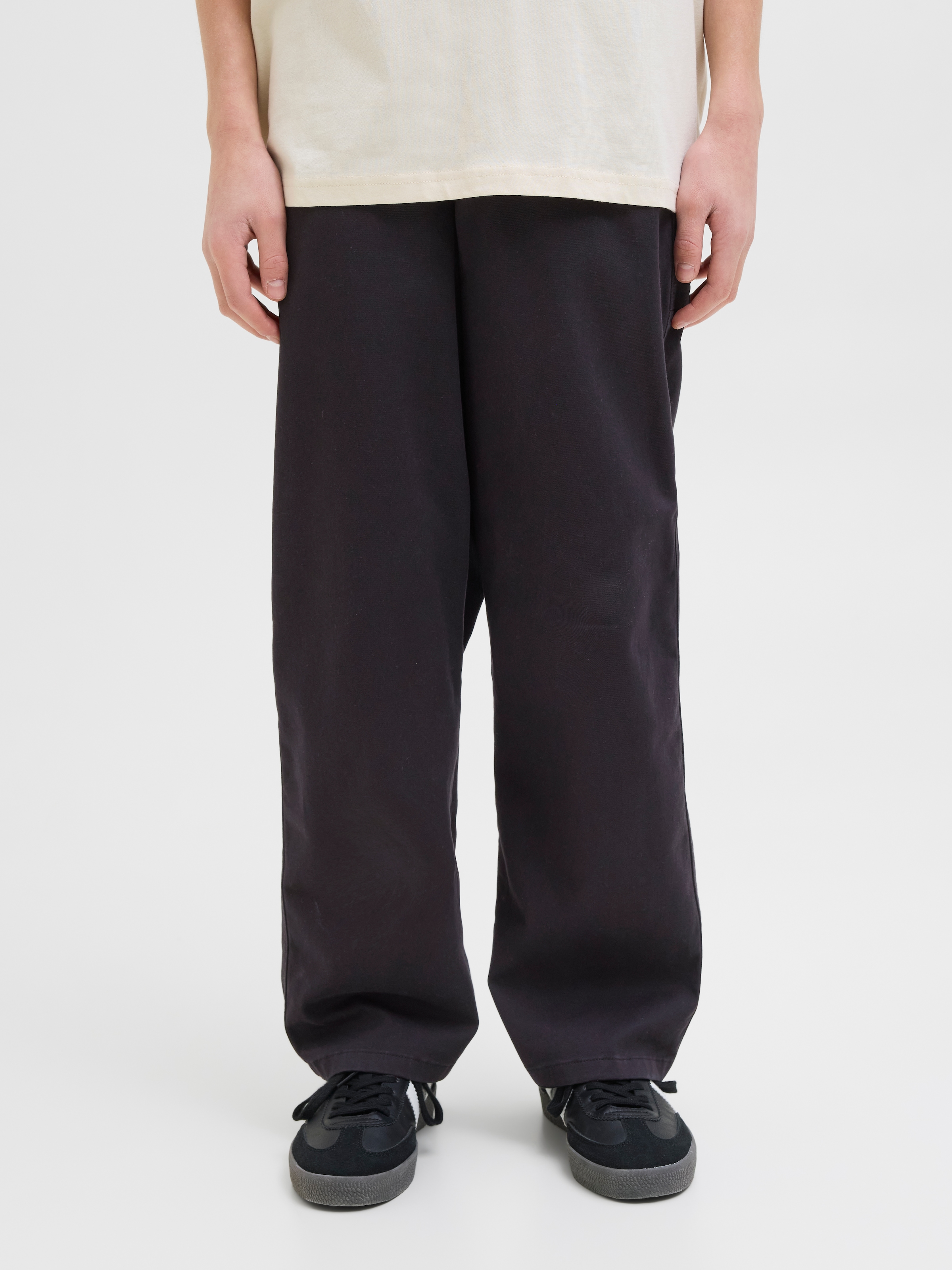 Jack & Jones Junior, Herren, Chinos »JPSTALEX CO JJCARPENTER PANTS NOOS JNR«, schwarz detail:stitching with dtm, 140, N-Gr, Coole Hose von Jack & 