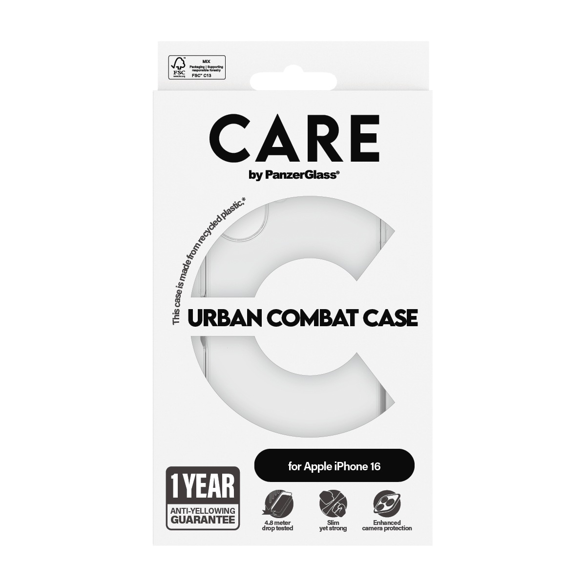 CARE by PanzerGlass Handyhülle »Urban Combat Case für Apple iPhone 16«, Backcover, Schutzhülle, Handyschutzhülle, Case, Schutzcase, stossfest