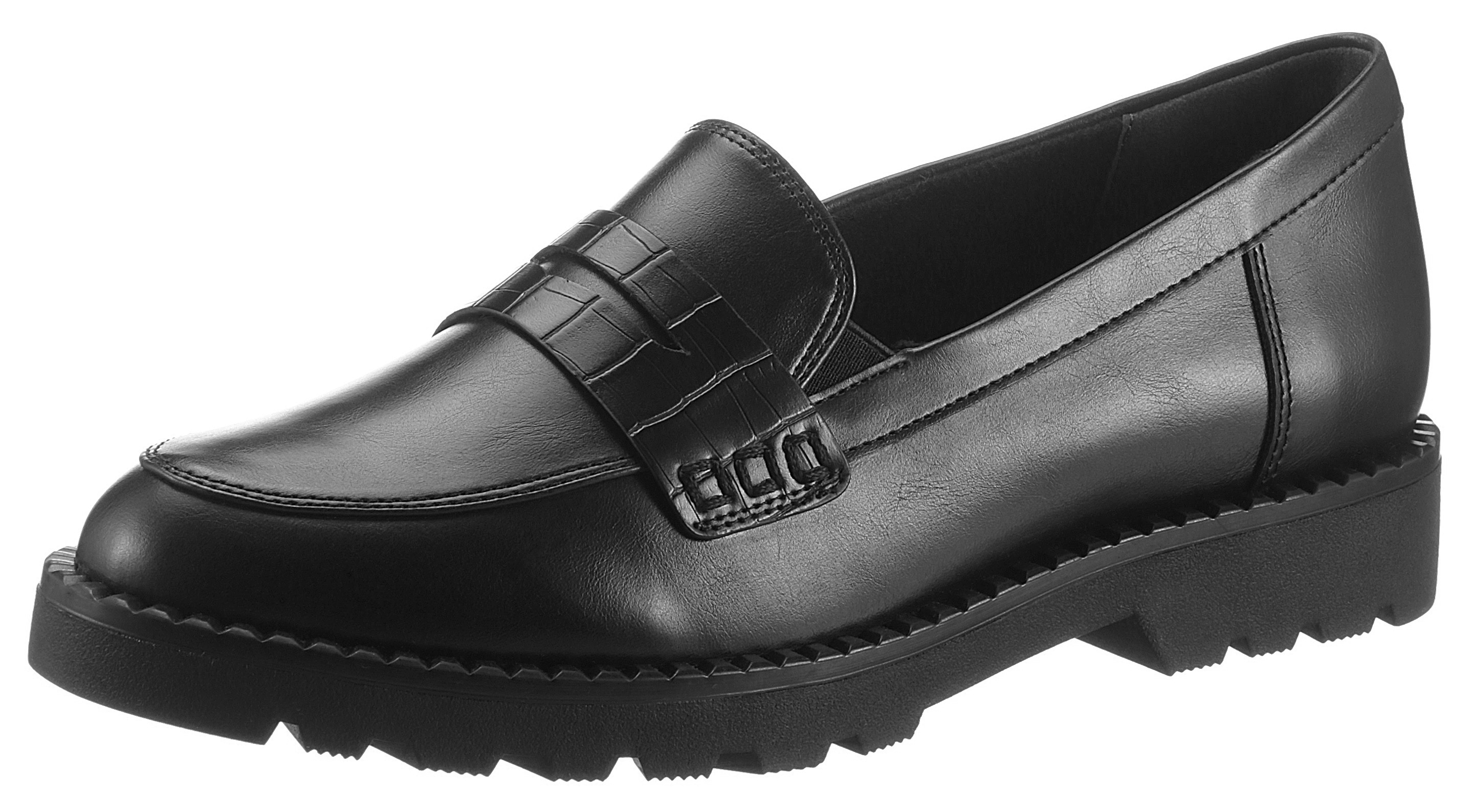 Slipper, mit dezenter Krokoprägung, schmale Form