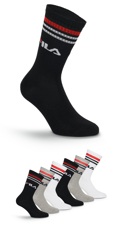 Fila Chaussettes »UNISEX LIFESTYLE PLAIN SOCKS« 6 Couple tlg. mit Logo-Schriftzug