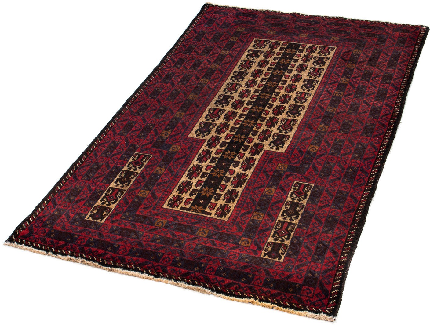 Image of morgenland Orientteppich »Belutsch - 150 x 88 cm - dunkelrot«, rechteckig, 8 mm Höhe, Wohnzimmer, Handgeknüpft, Einzelstück mit Zertifikat bei Ackermann Versand Schweiz