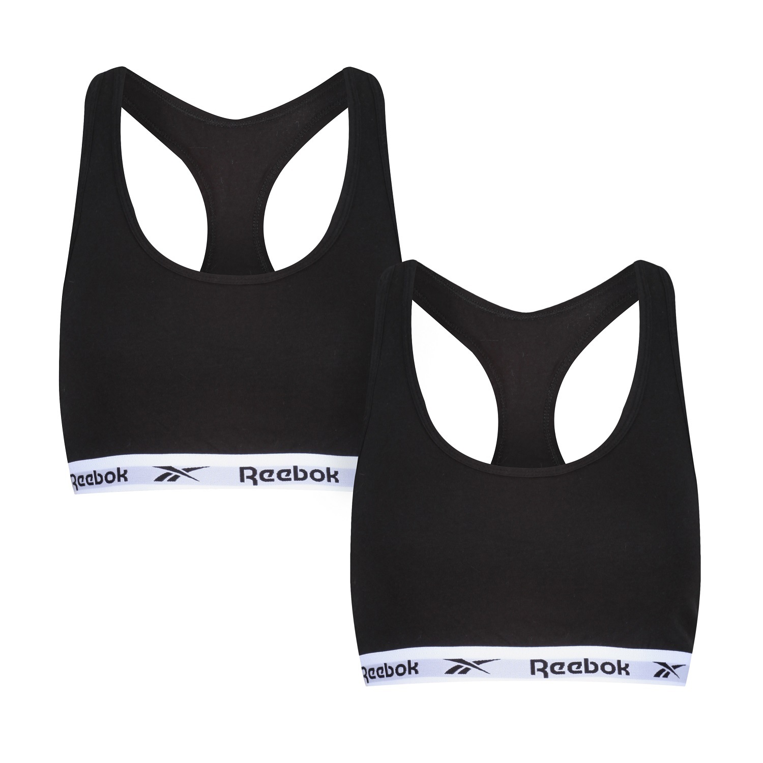Image of Reebok Bustier "FRANKIE" 2er-Pack, breite Träger, ohne Verschluss, ohne Bügel, mit Logo, Baumwollmix