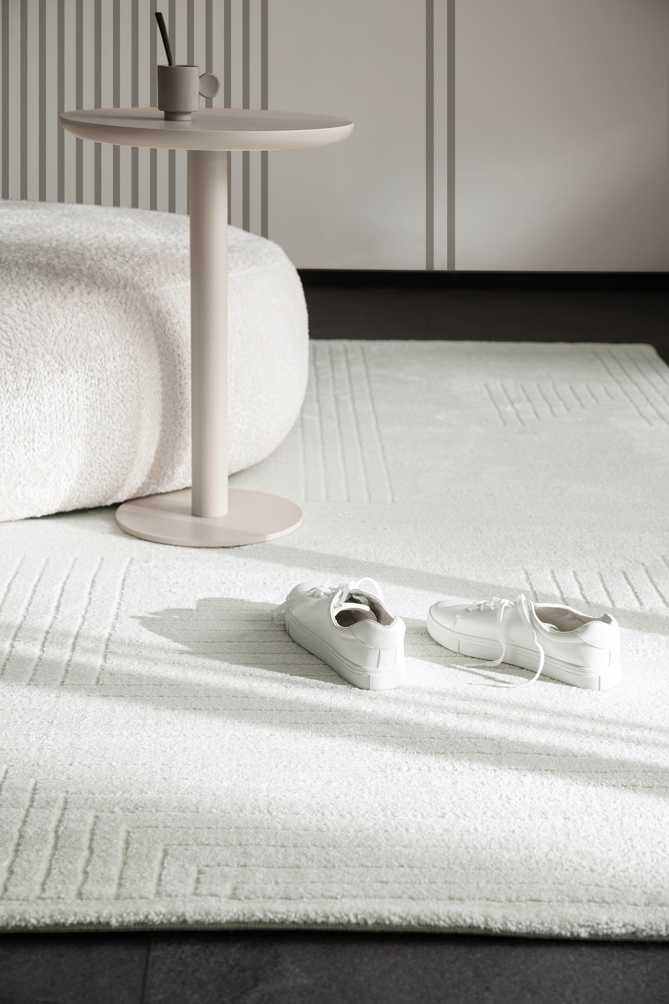 SCHÖNER WOHNEN-Kollektion Teppich »Pure 6317-242«, rechteckig, 22 mm Höhe, Kurzflor, Hoch Tief Struktur, Wohnzimmer, Schöner Wohnen Kollektion