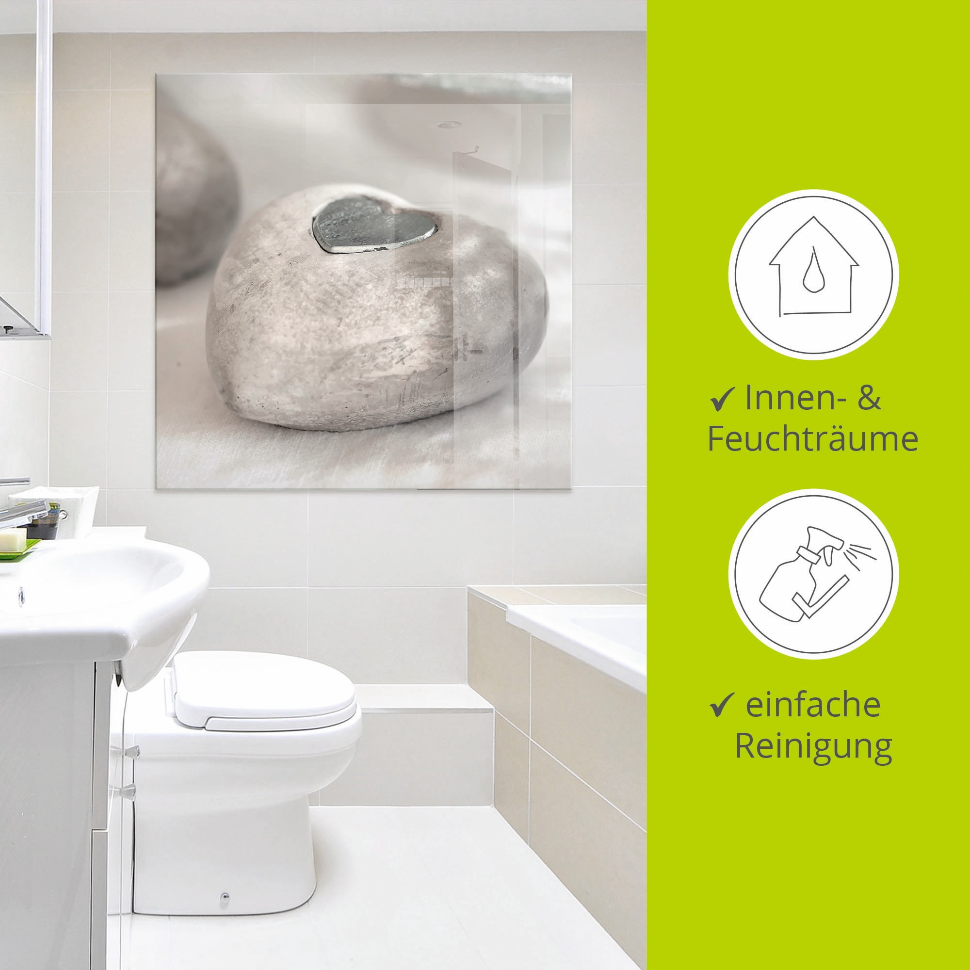 Artland Glasbild »Herzen«, Herzen, (1 St.), in verschiedenen Grössen