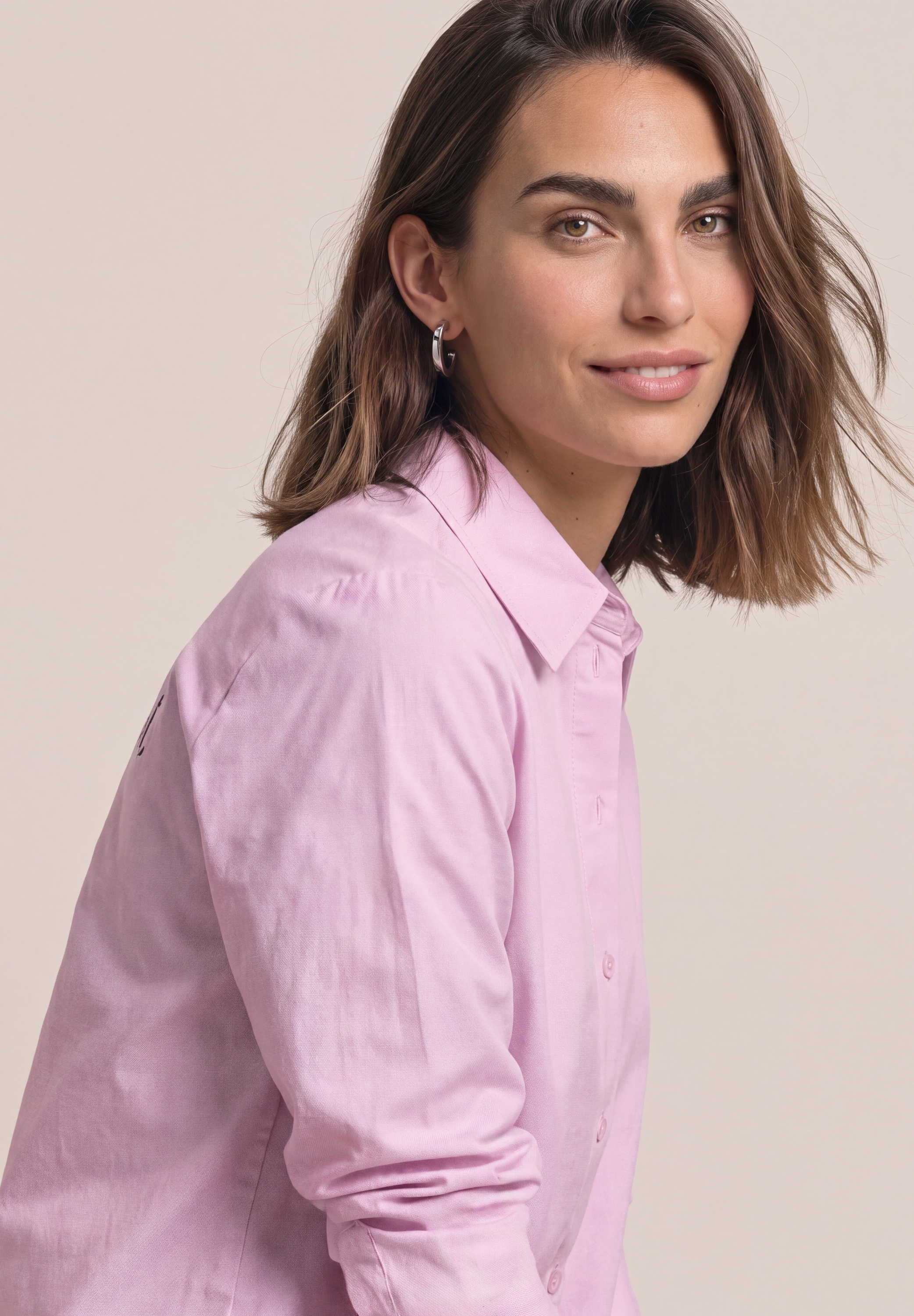 STREET ONE Langarmbluse Oxford Bluse mit Backprint