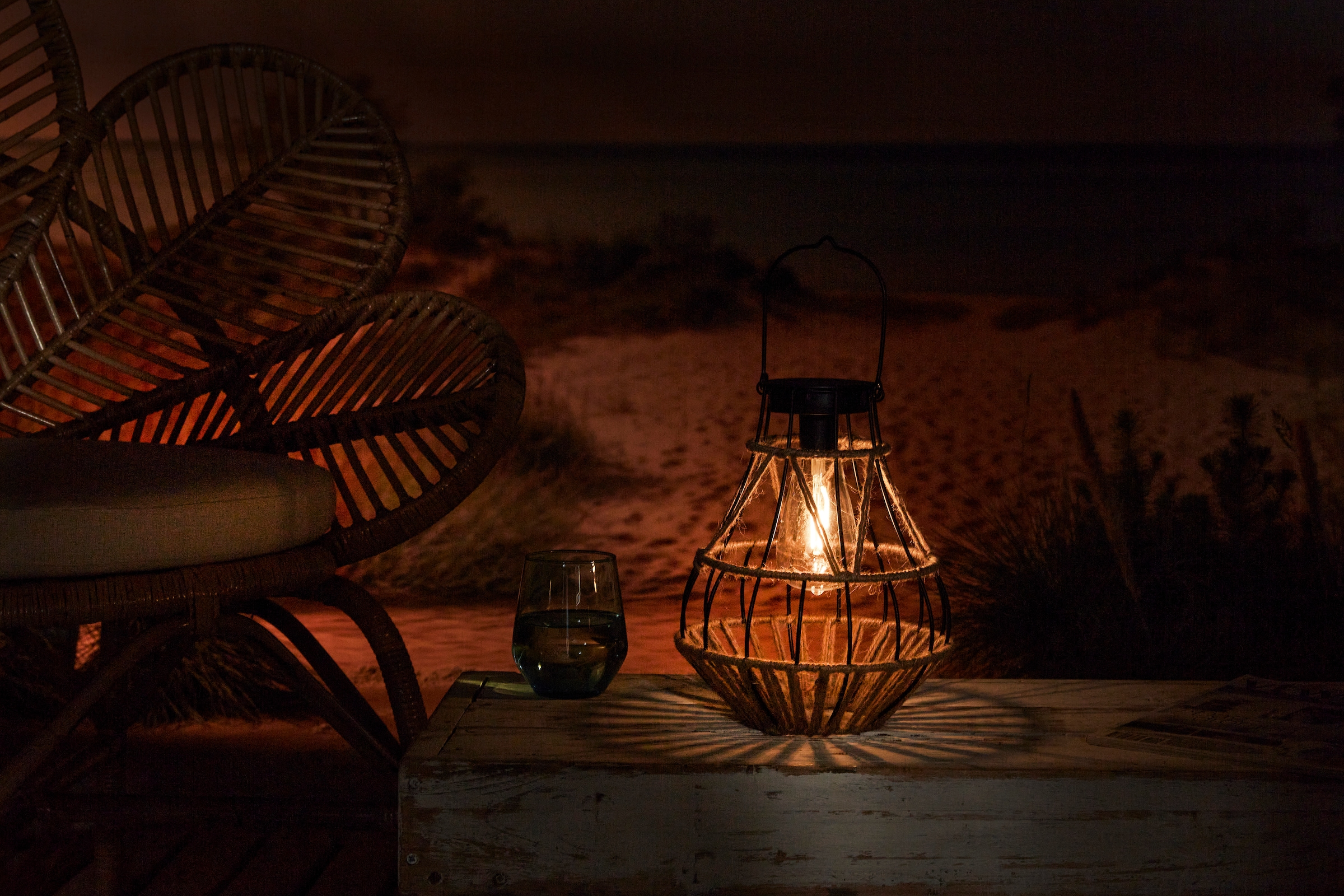LUXFORM Lampe de table extérieure »Solar-Tischlampe - Budoni - LED - 15 Lumen« Module LED 1 cuis alimenté par énergie solaire