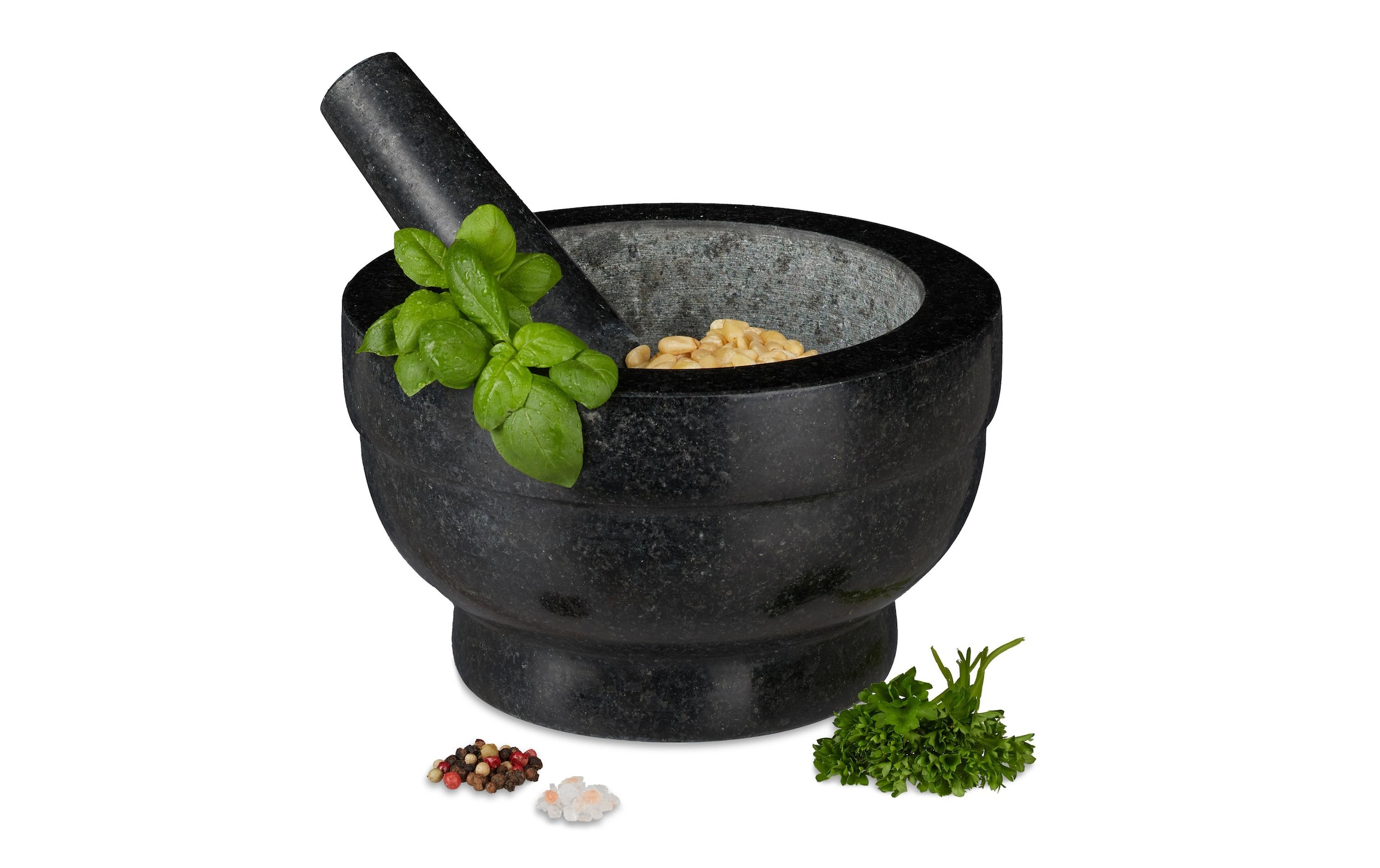relaxdays Mortier »und Stossel Set 20 cm«