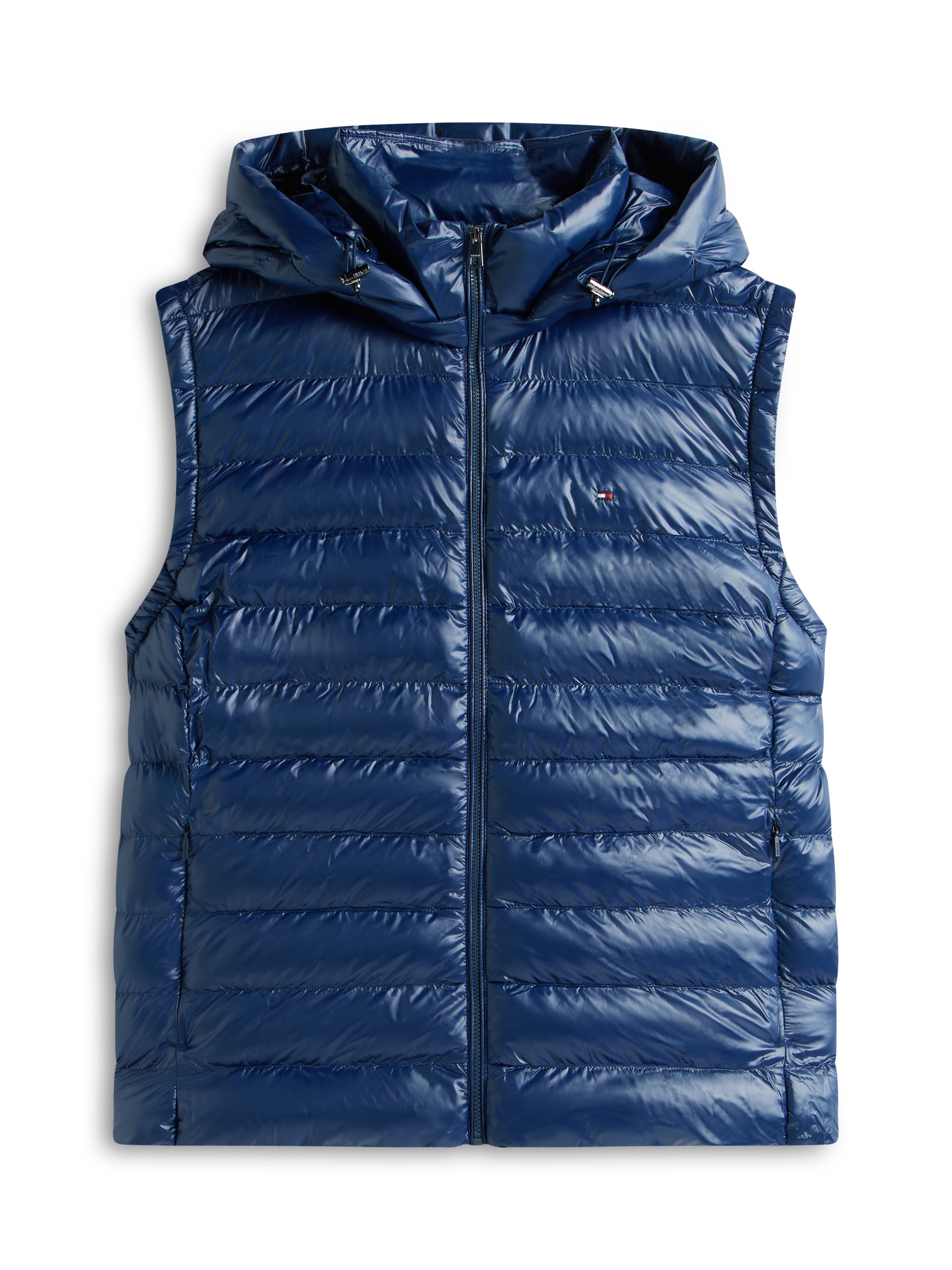 Tommy Hilfiger Curve Steppweste »CRV LW PADDED SLIM VEST«, in grossen Grössen, mit Kapuze