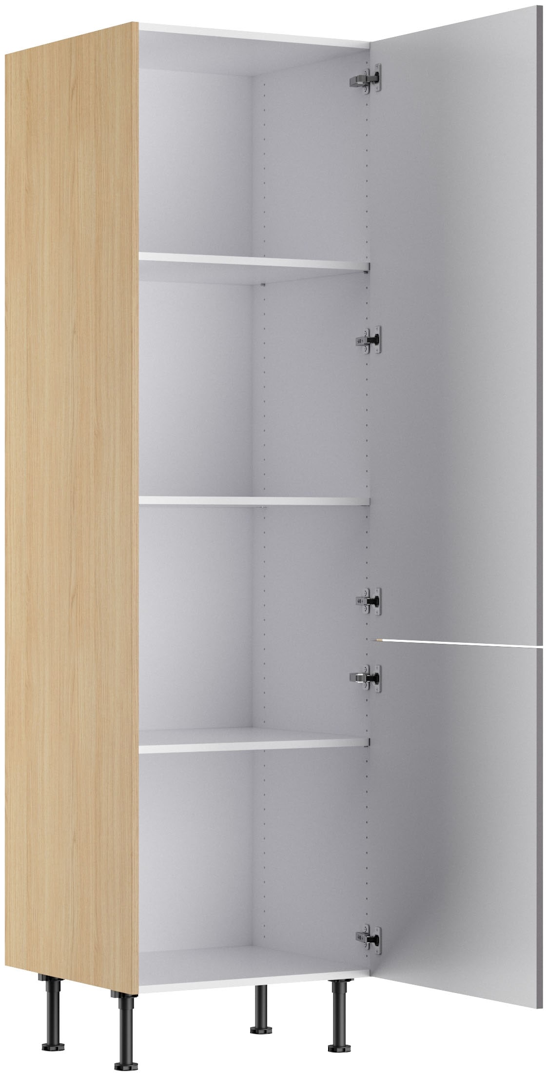 KOCHSTATION Vorratsschrank »KS-Lucy« Breite 60 cm, mit 2 Türen, Soft-Close, höhenverstellbare Füsse