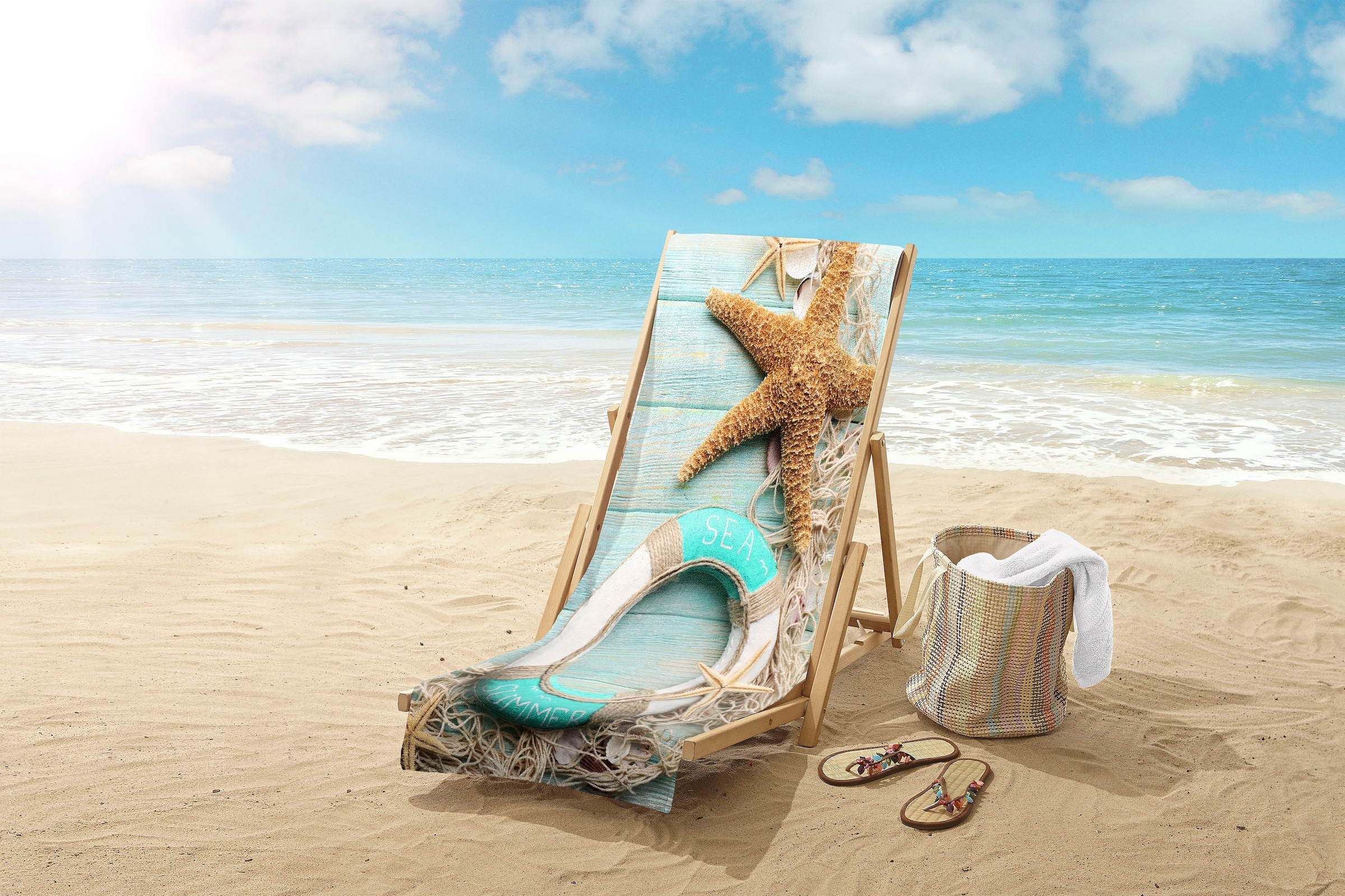 good morning Strandtuch »Jimmy«, (1 St., Strandtuch 100 x 180 cm), Mikrofaser, 100x180, Schnelltrocknend, Sommer, Strand, Erwachsene