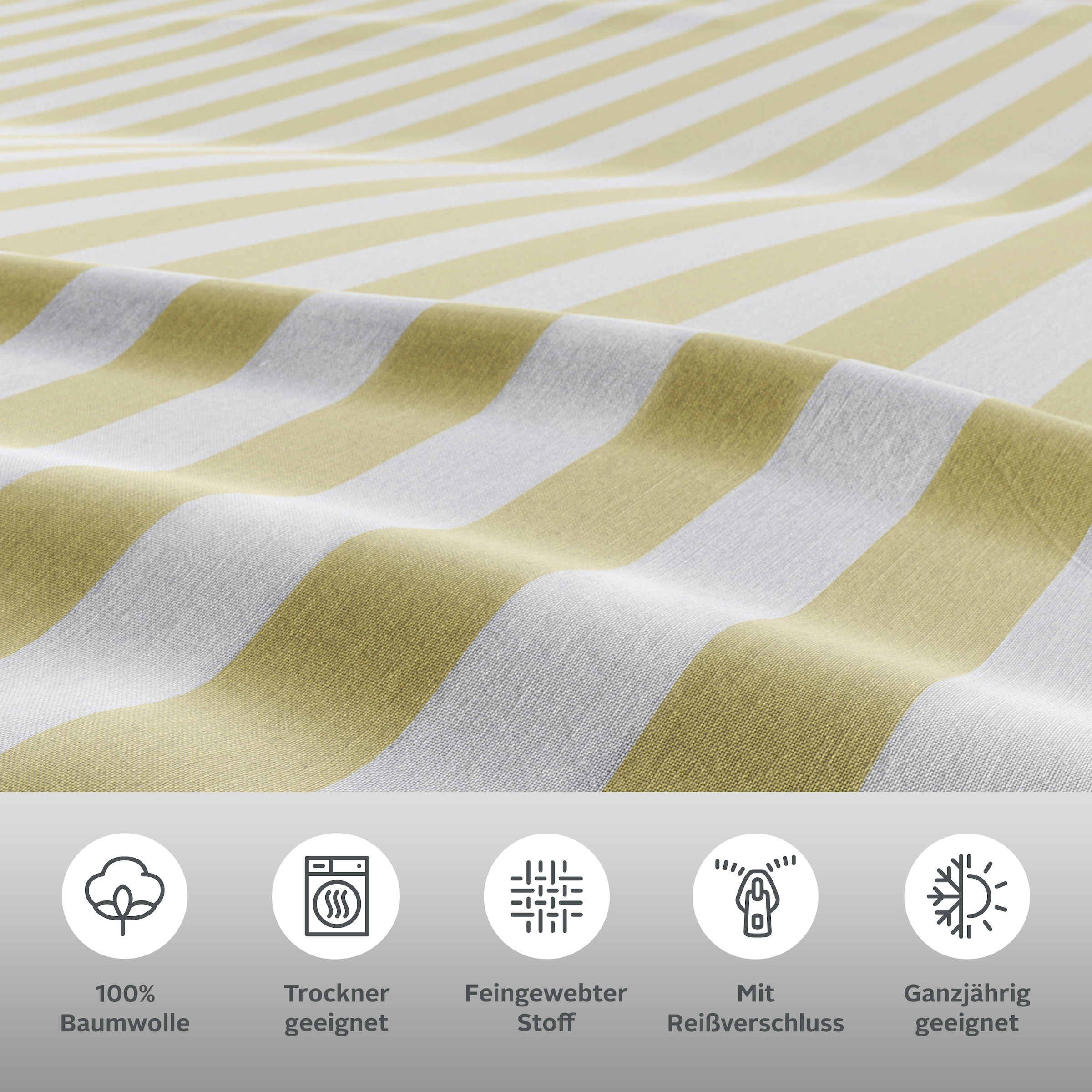 GOODproduct Wendebettwäsche »Greta« 2 Stk. Bettwäsche mit Streifen in verschiedenen Qualitäten, ab 135x200 cm