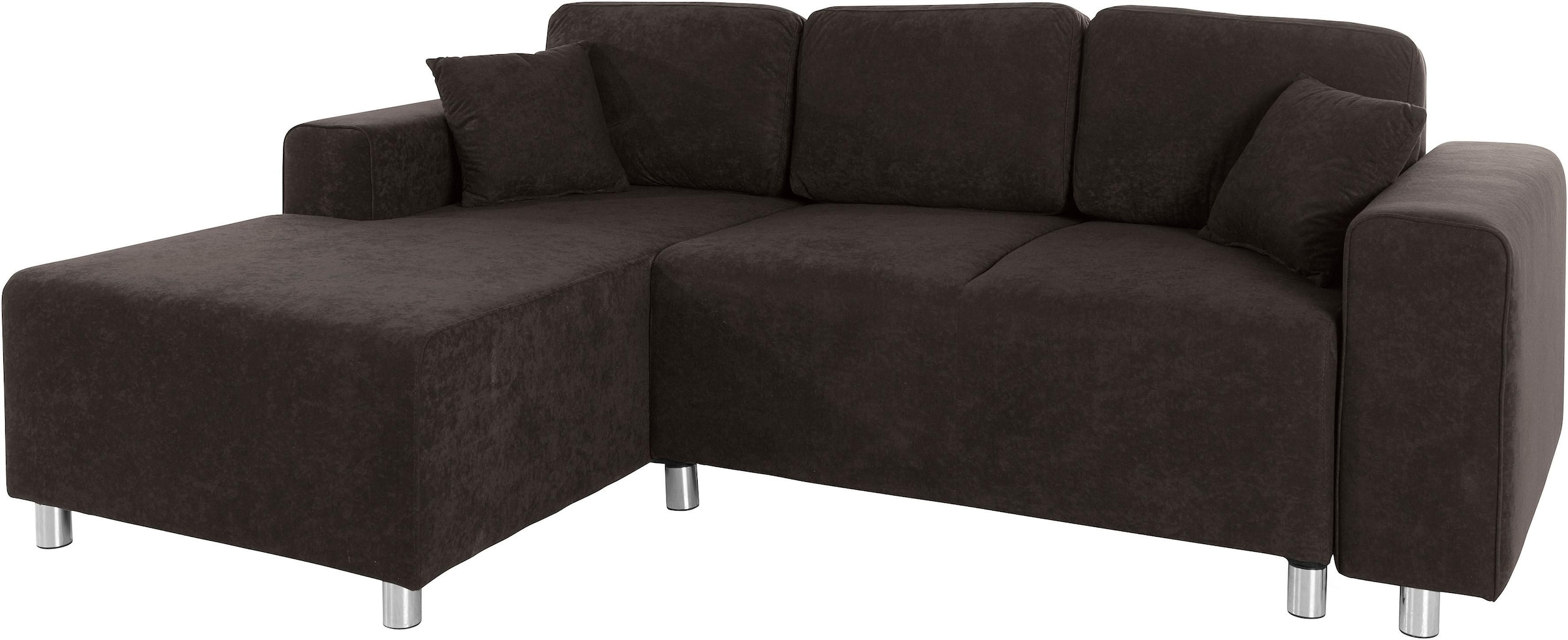 Home affaire Canapé d'angle »Györ« L-Form, wahlweise mit Bettfunktion und Bettkasten incl. 2 Zierkissen