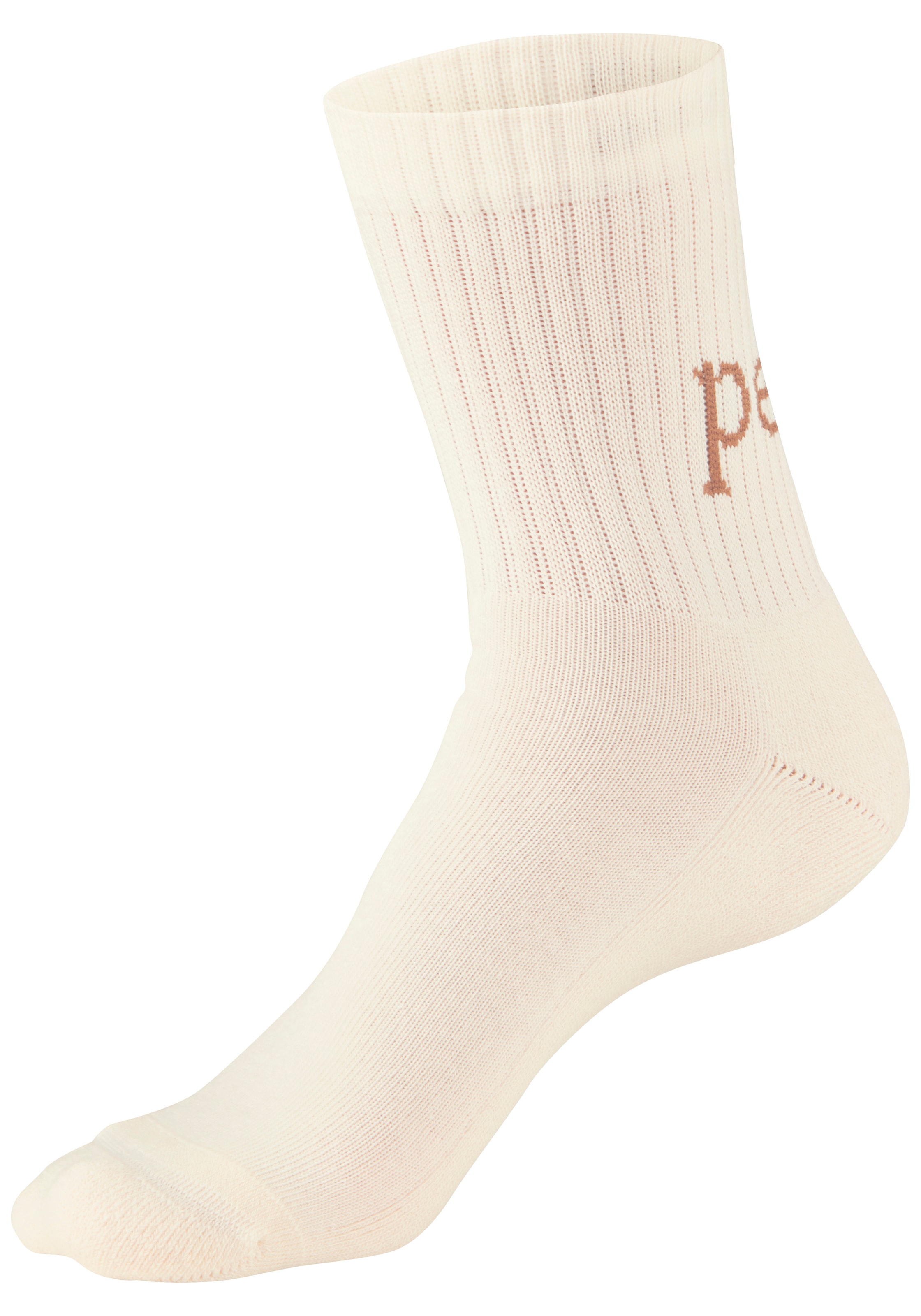 H.I.S Tennissocken »Damen Sportsocken daily socks« Packung, 7 Paar tlg. mit Fussfrottee und ansprechenden Schriftzügen