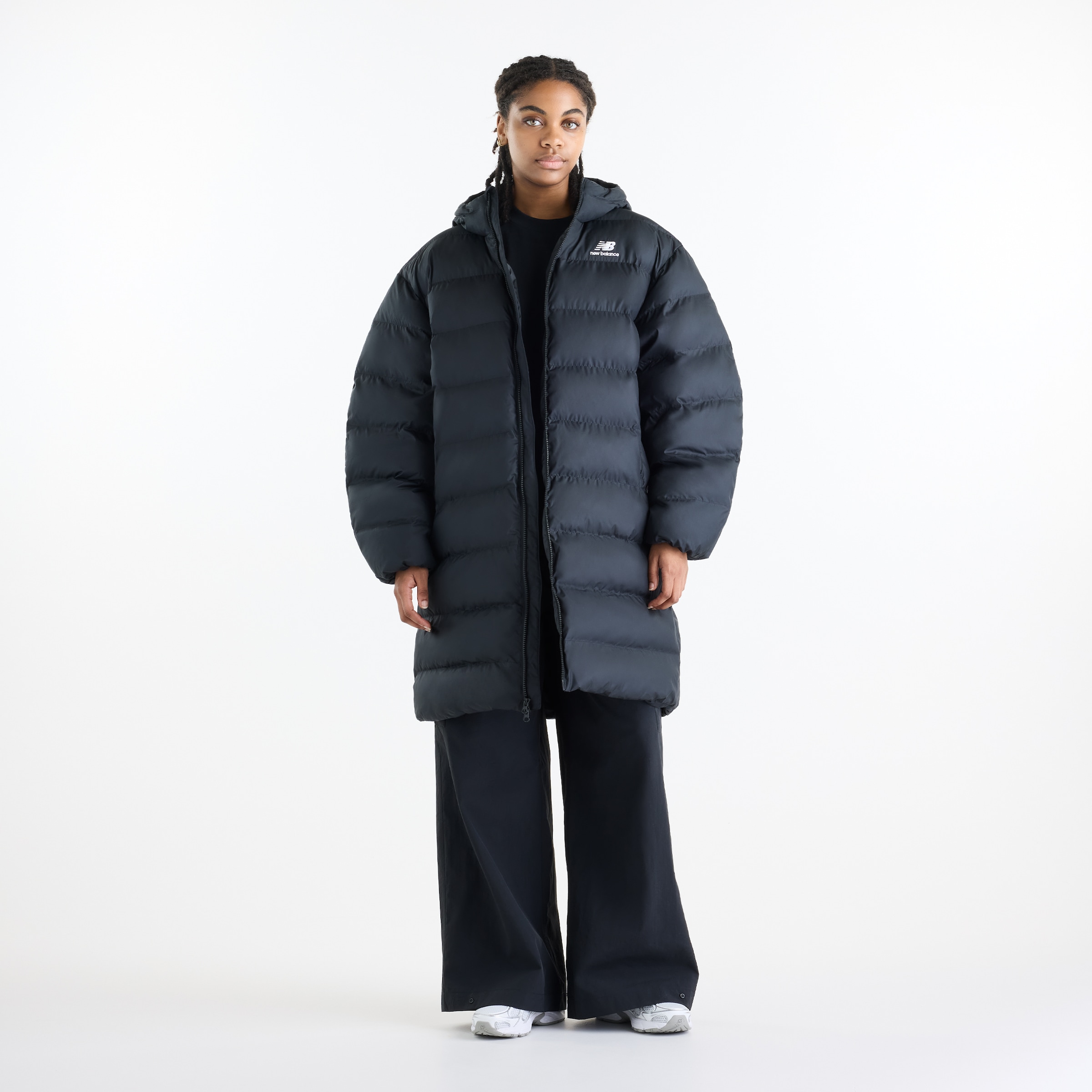Image of New Balance Steppjacke "BOSTON LONG PUFFER JACKET" sportliche Steppjacke, aus Polyester, mit verlängerte Silhouette