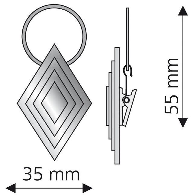 Liedeco Gardinenring, (Packung, 4 St., mit Dekoklammer), für  Gardinenstangen Ø 16 mm jetzt kaufen